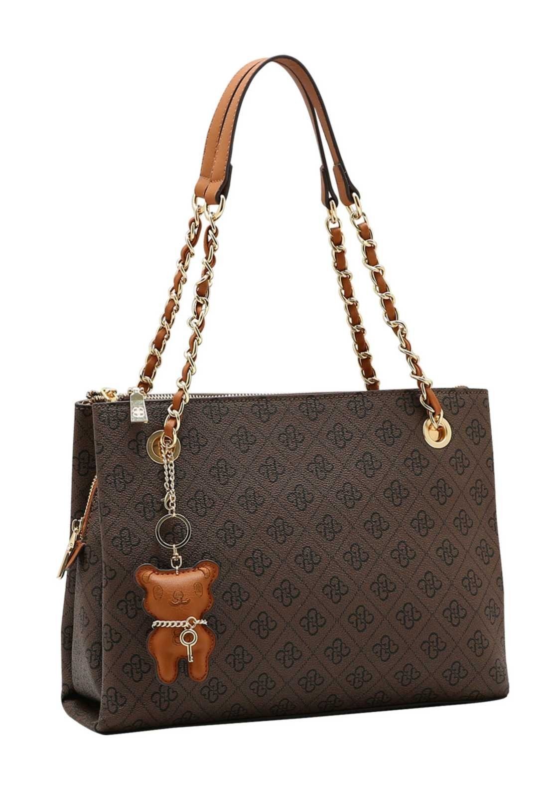 Bolsa Feminina Chenson Chic Elemento Grafico 3485784 Café