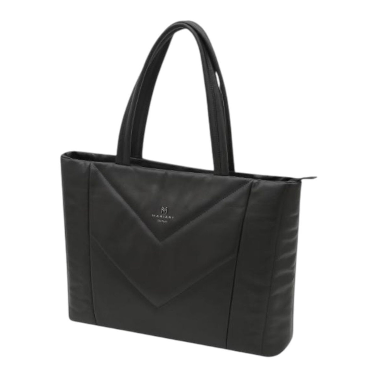 Vista 2 Bolsa Feminina Shoulder Couro Mariart Graviola preto preto