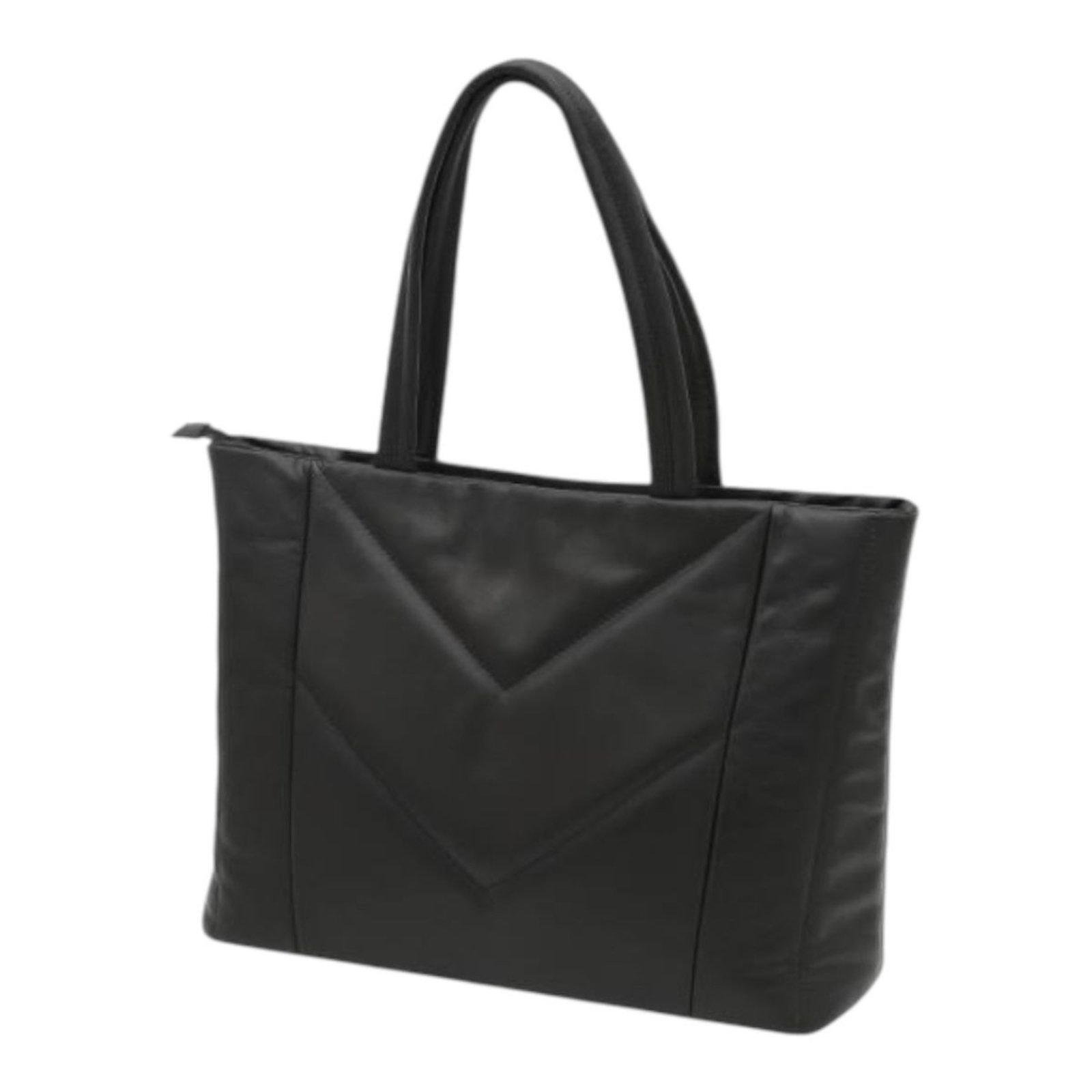 Vista 3 Bolsa Feminina Shoulder Couro Mariart Graviola preto preto