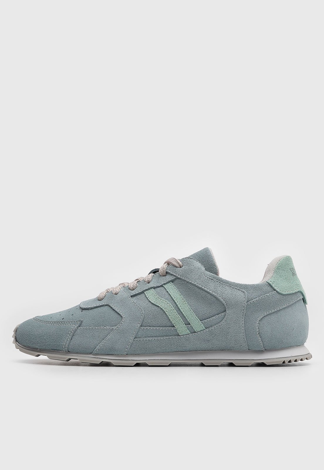 Tênis Feminino Santa Lolla Camurça Azul Claro com Verde