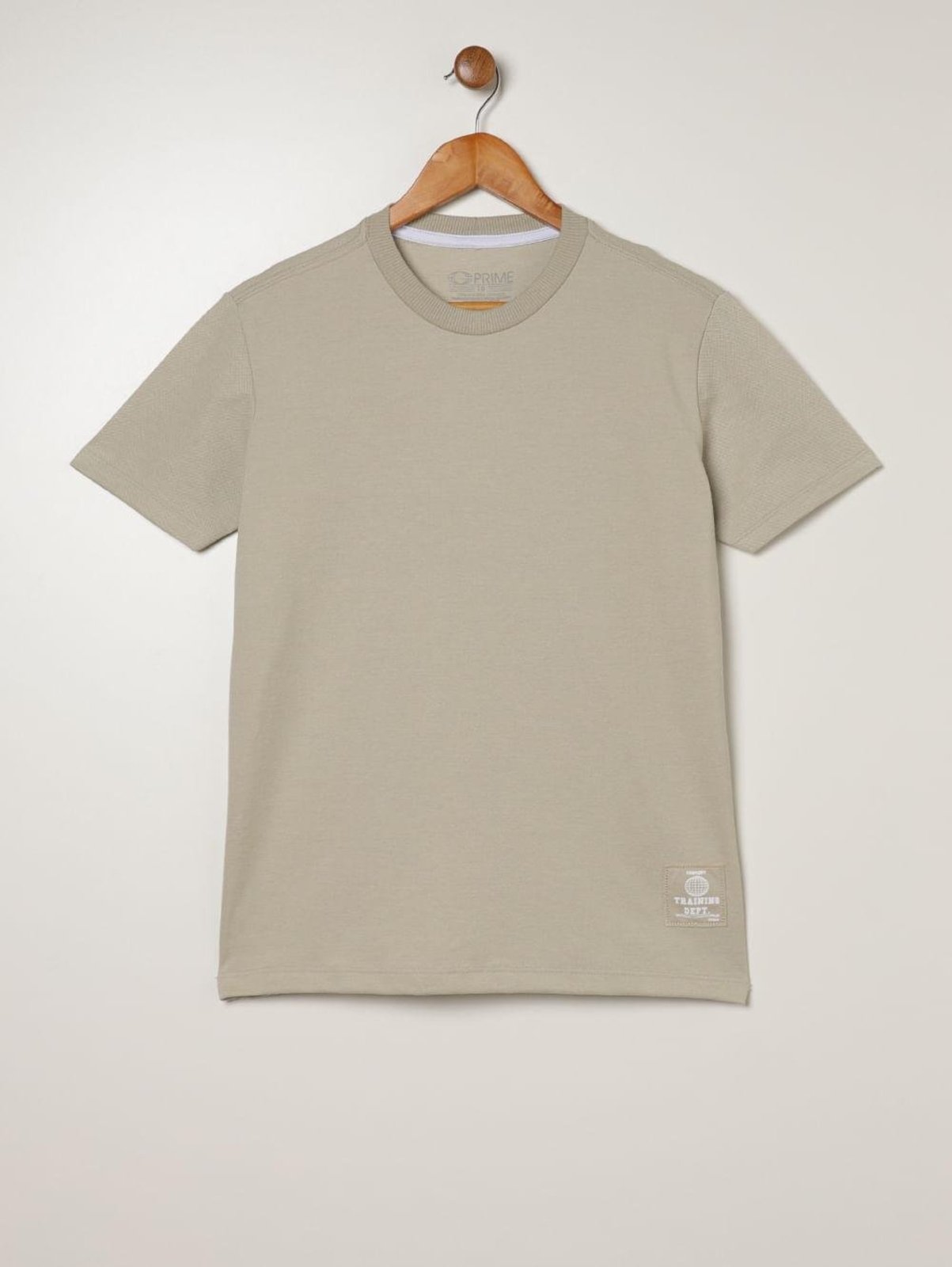 Infantil - Camiseta Oversized Piquet Juvenil Para Menino - BEGE