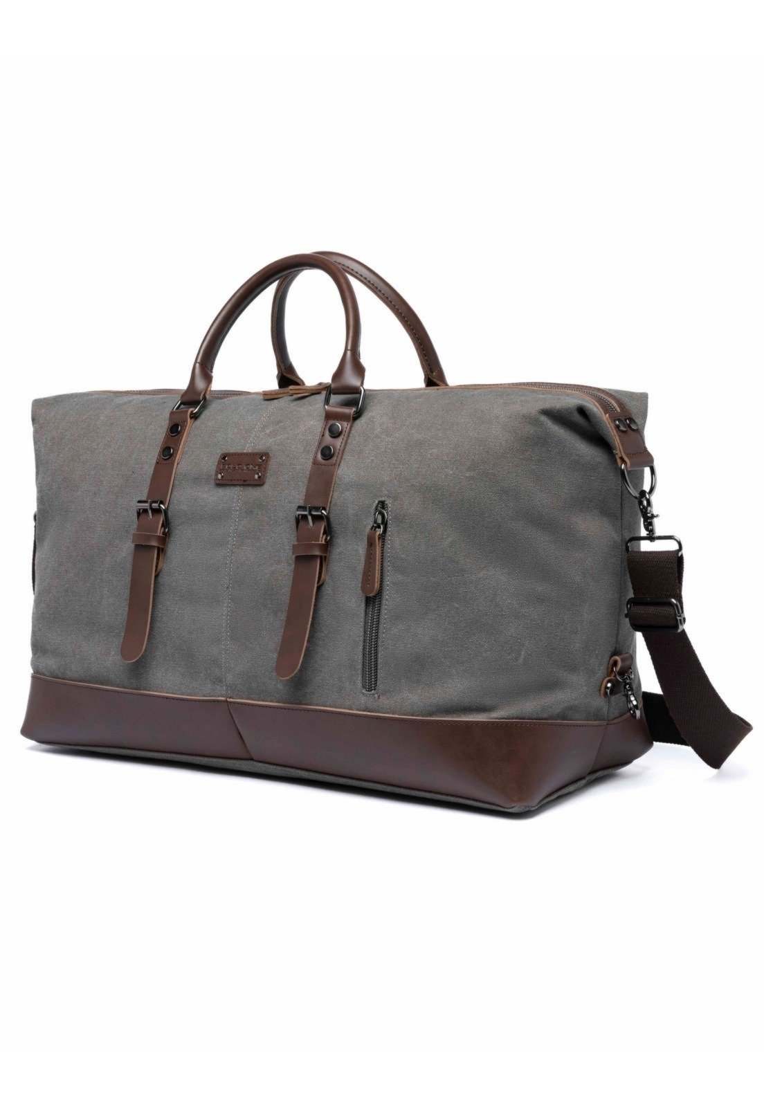 Vista 3 Bolsa De Mão Polo One Lona Transversal Reforçada Grande Polo One cinza