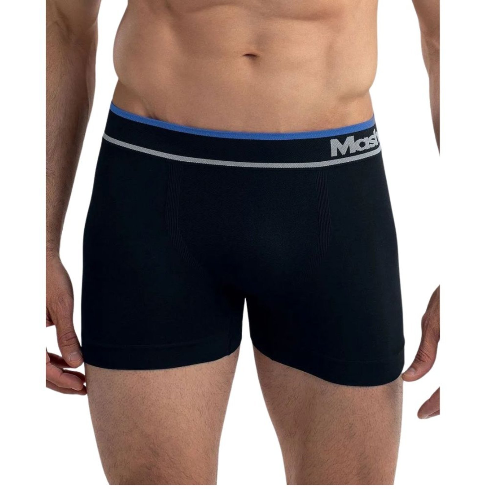 Vista 2 Cueca Boxer Mash Microfibra Sem Costura Adulto 710.04 preto MASH preto