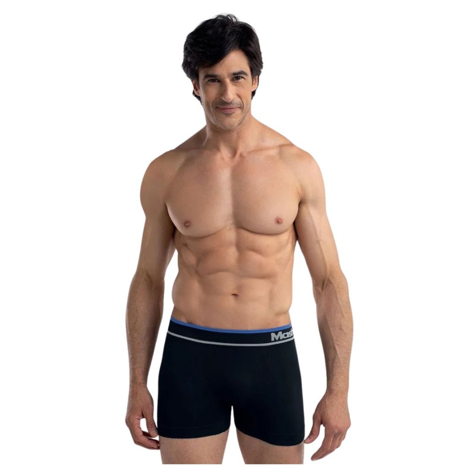 Vista 3 Cueca Boxer Mash Microfibra Sem Costura Adulto 710.04 preto MASH preto