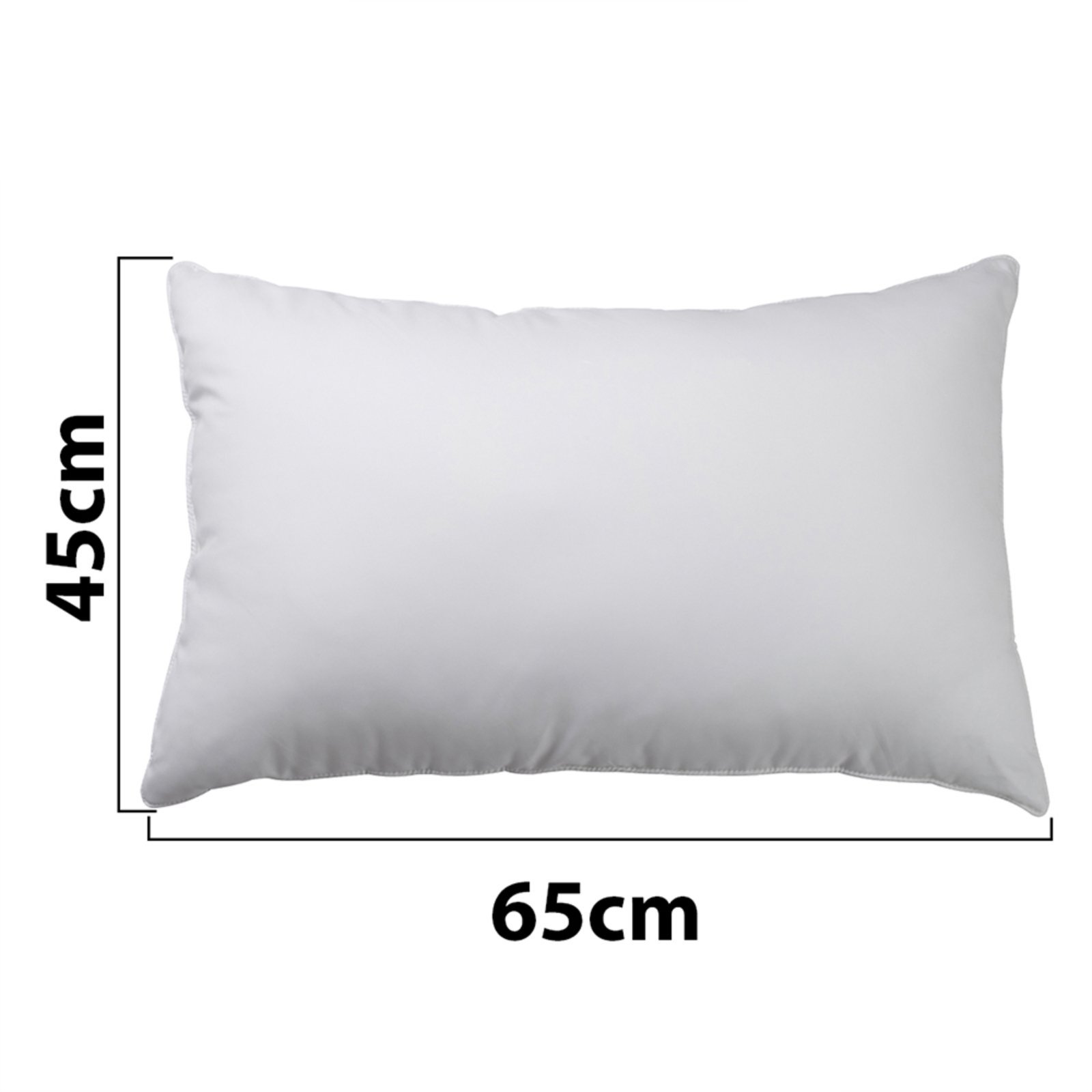 Vista 3 Kit 2 Travesseiros Fibra Siliconada Antialérgico Macio 45x65cm BF Colchões branco BF Colchoes branco