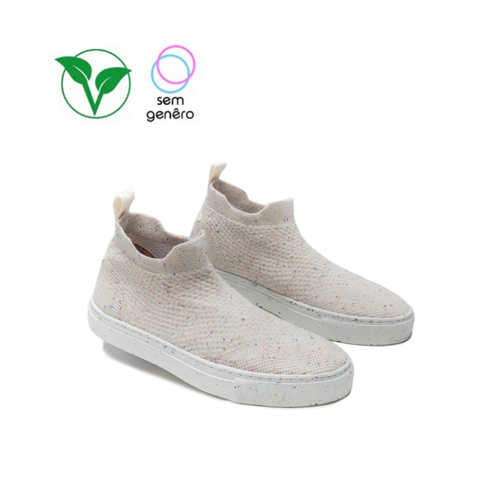 Tênis Unissex Arcas Bear Knit Andromeda Galaxy Bege