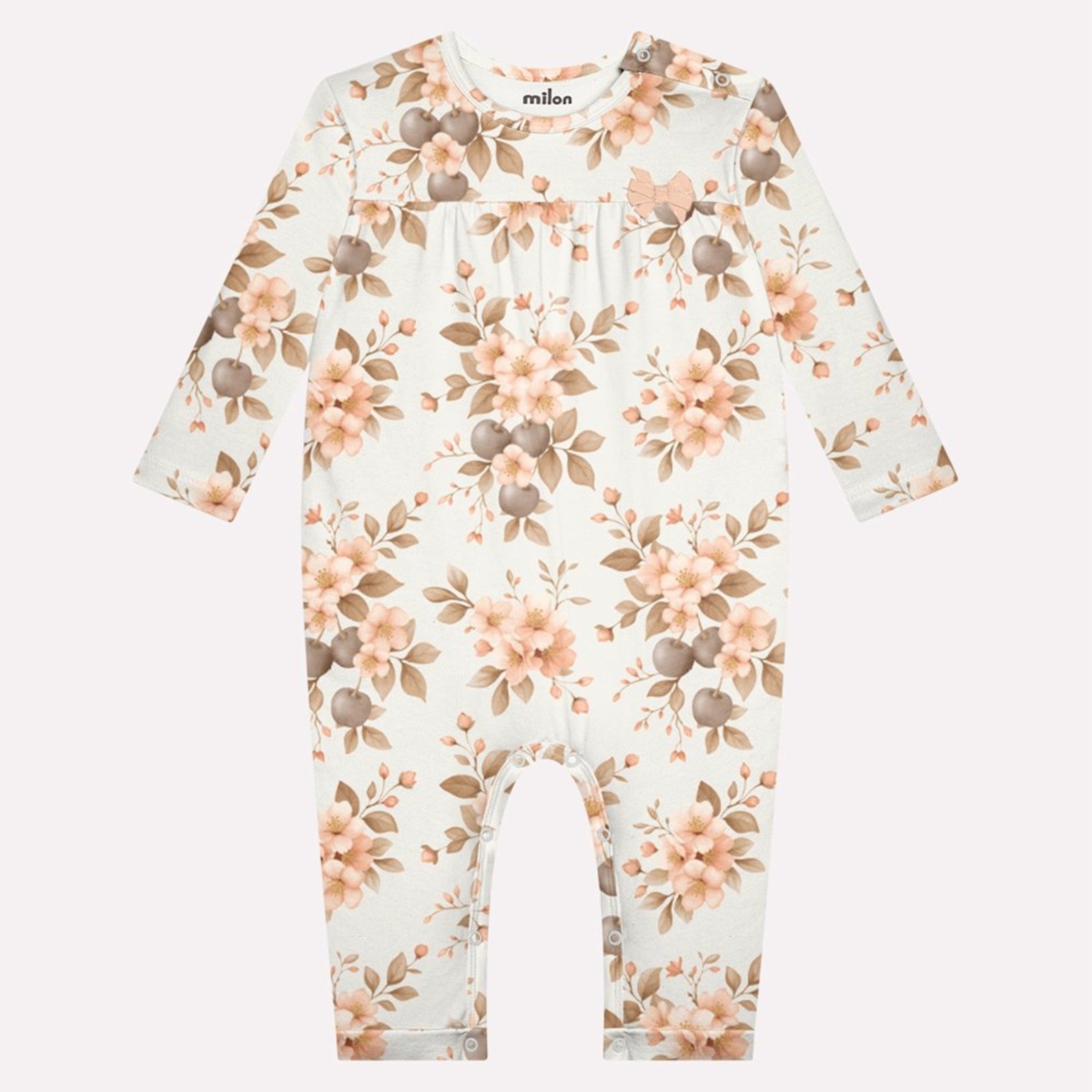 Infantil - Macacão Menina Flores Milon