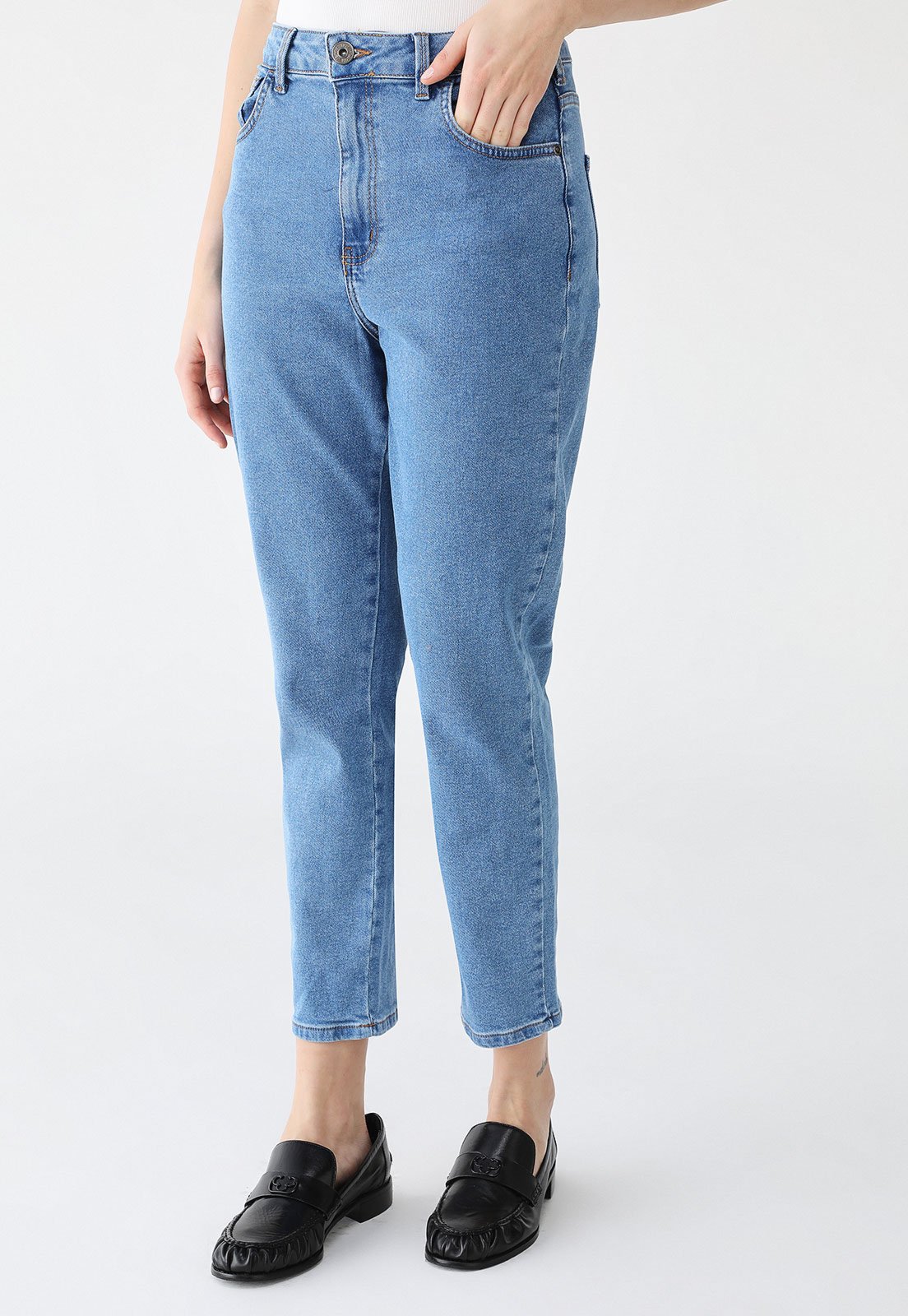 Calça Jeans Forum Mom Pocket Azul