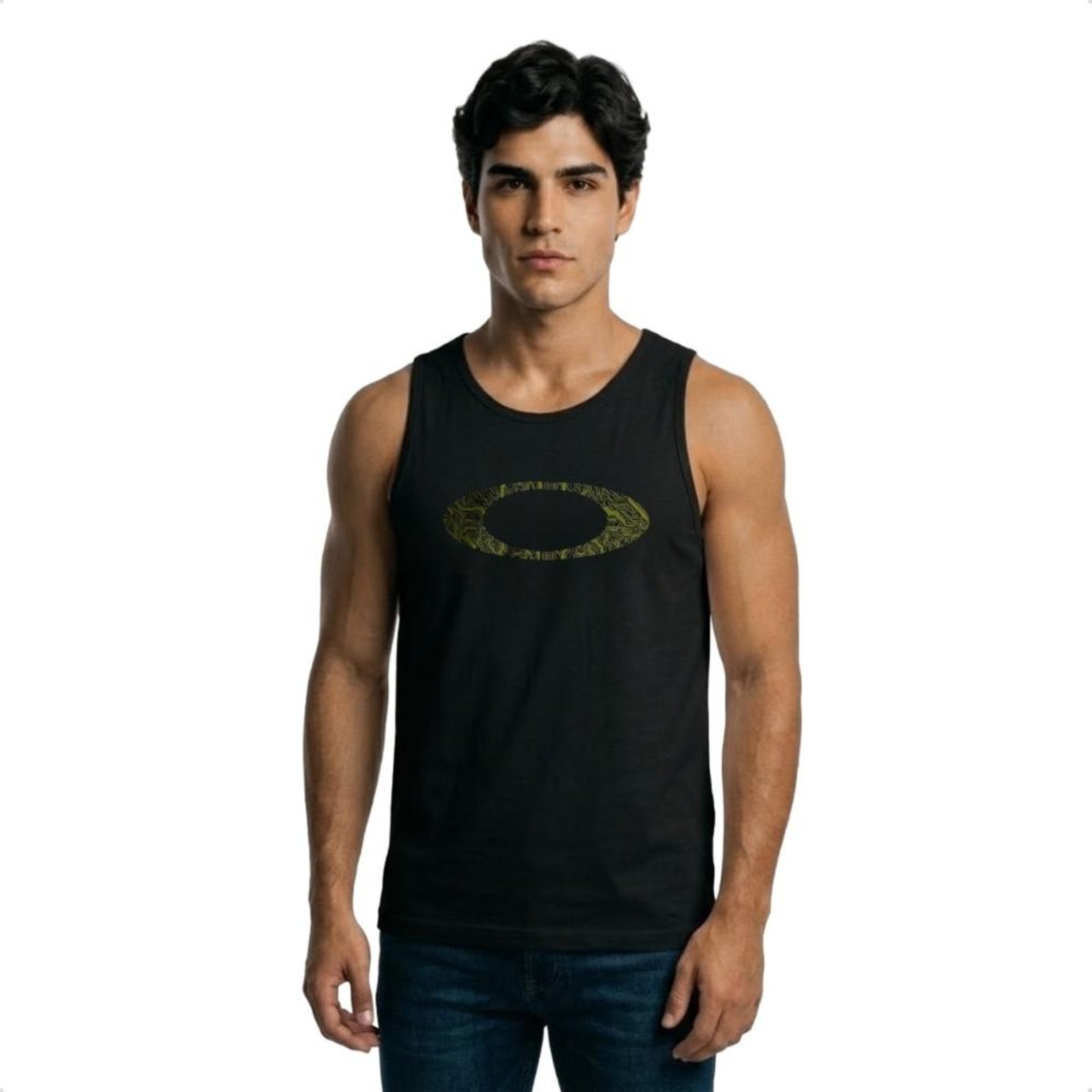 Regata Oakley Masculina Ellipse Motherboard Tank Preto