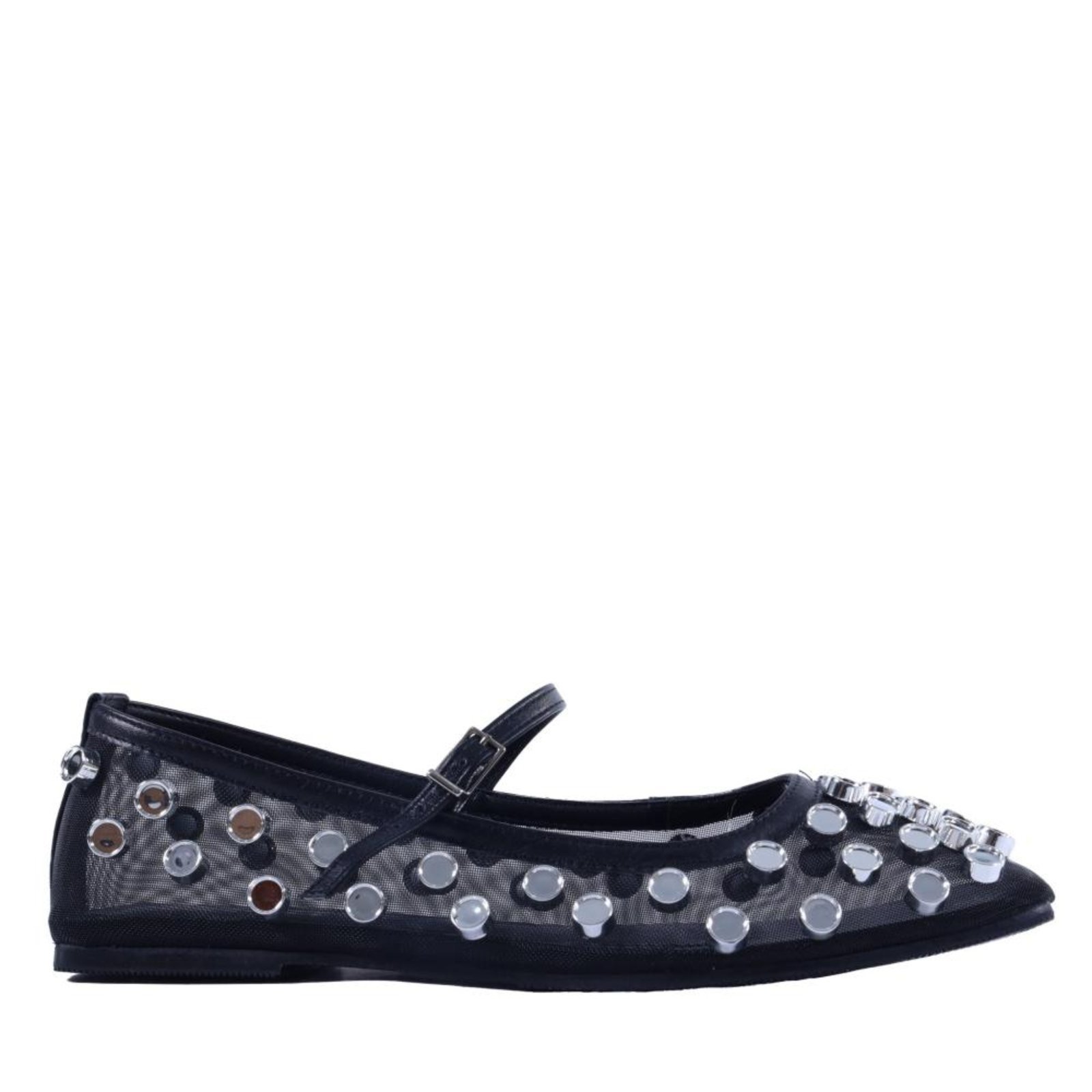 Sapatilha Feminina Zariff com Maxi Esferas 2017-6331 Preto Incolor