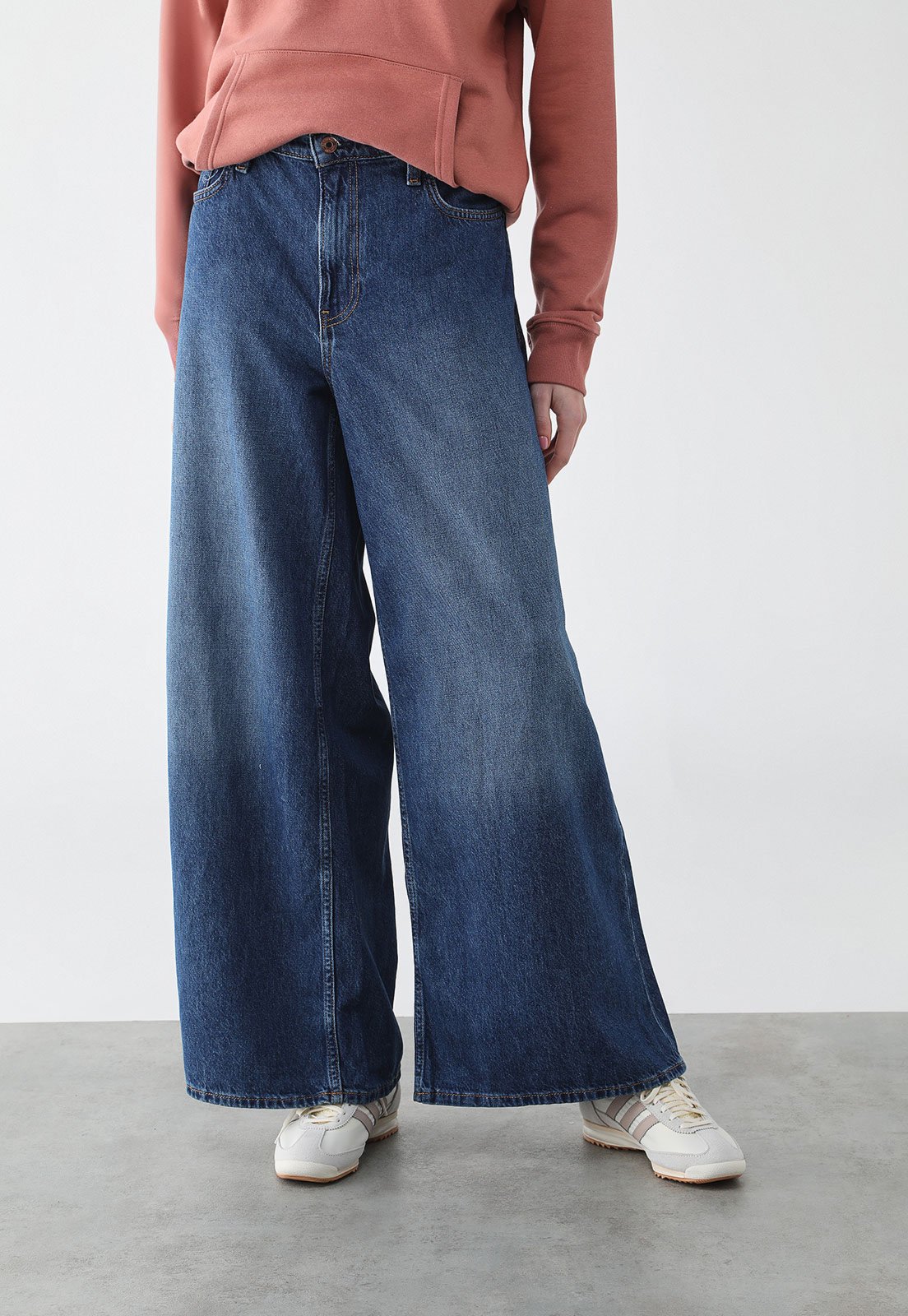 Calça Feminina GAP Wide Leg Jeans Azul Escura