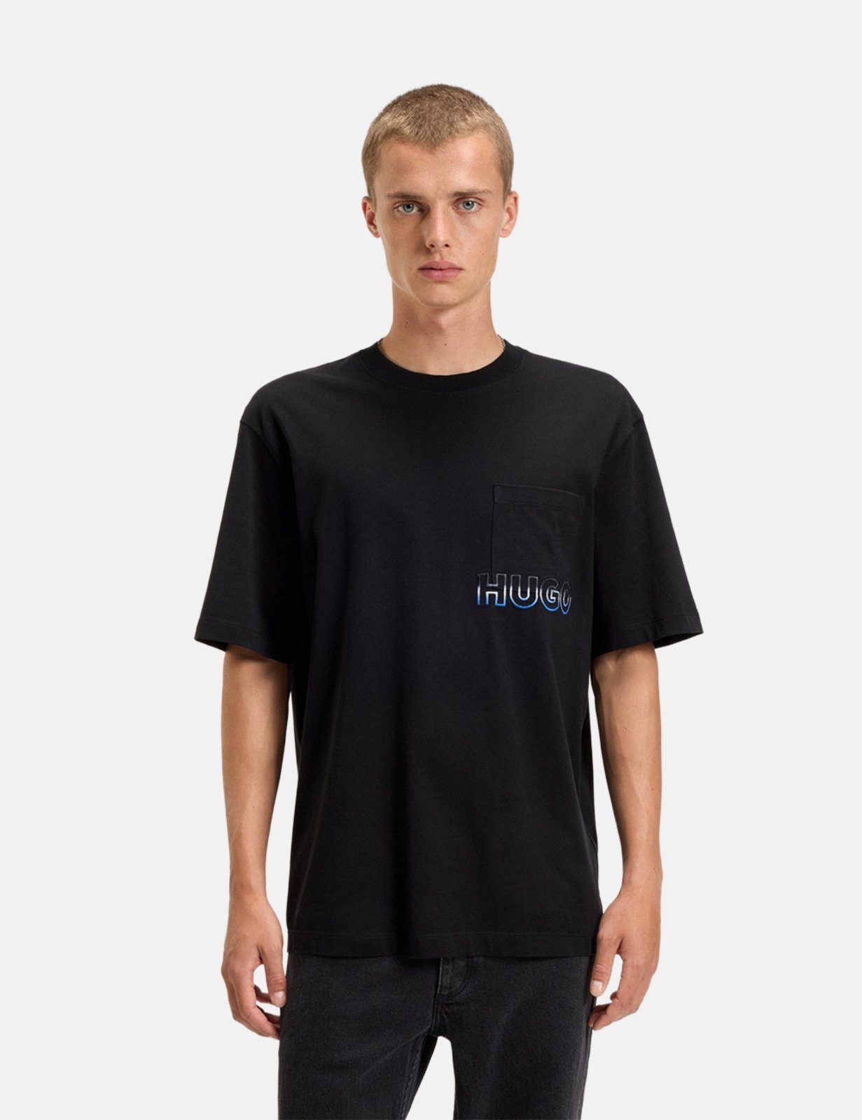 Camiseta Hugo Boss Masculina Regular Fit Nogoste Preta