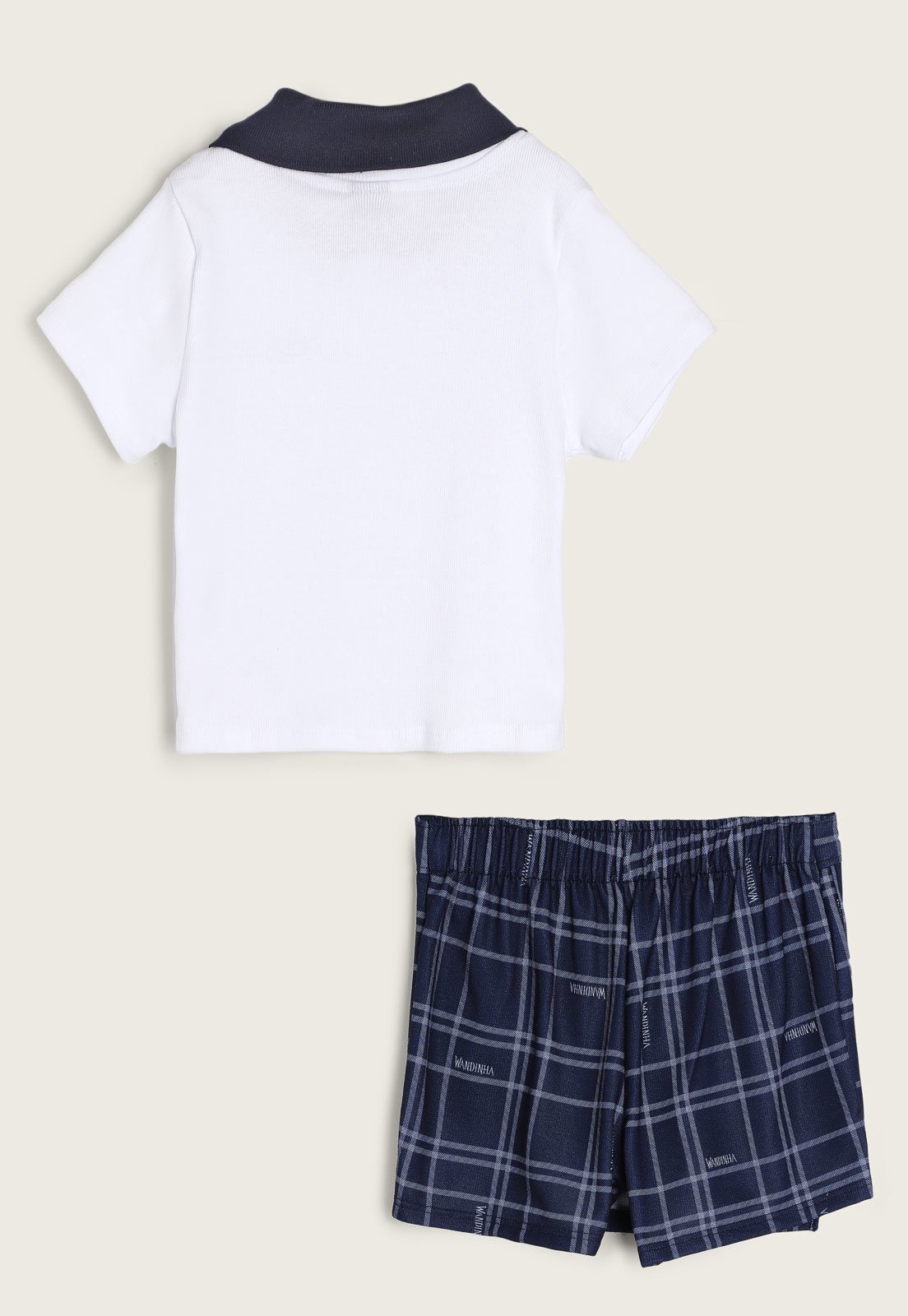 Vista 3 Infantil - Conjunto 2pçs Manga Curta Brandili Wandinha branco Brandili branco