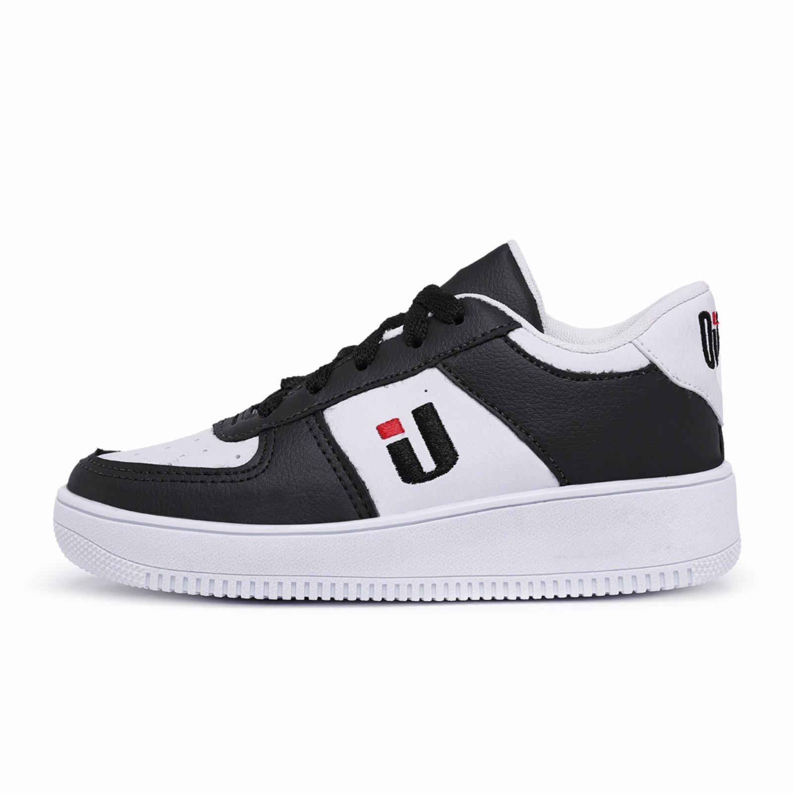 Vista 3 Infantil - Tênis Casual Menina Menino Unissex Sola Alta Moderno Escolar e OUSY SHOES branco/preto OUSY SHOES branco/preto