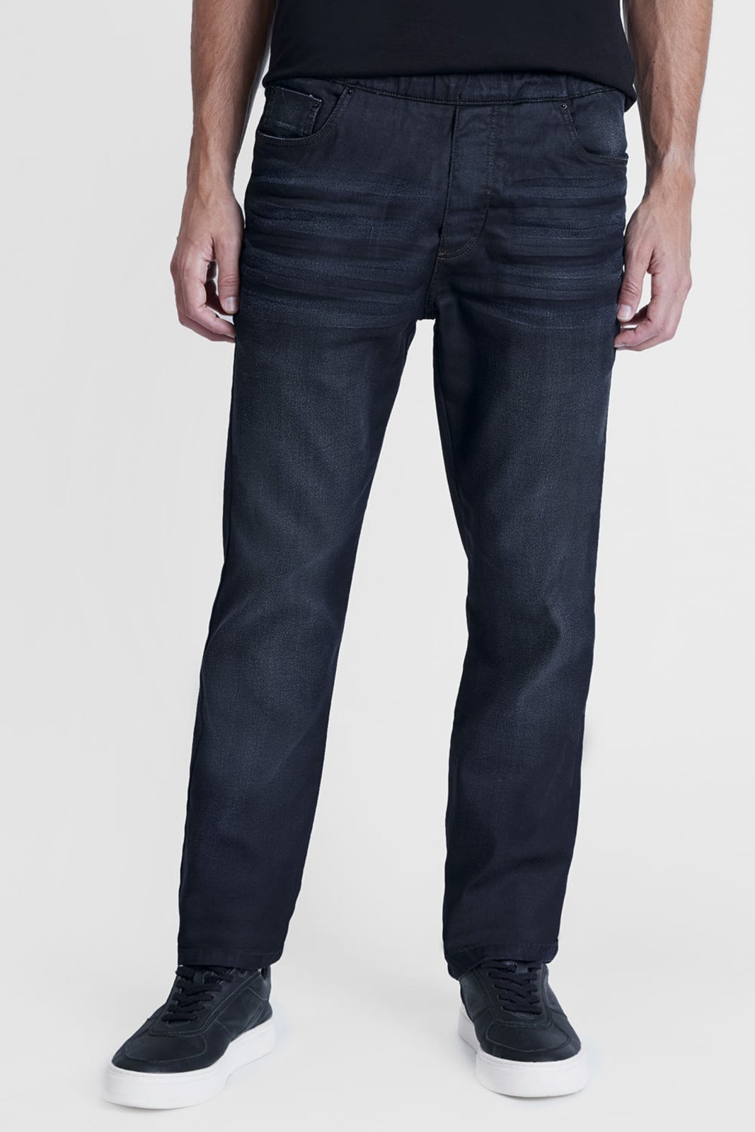 Calça Aramis Jeans Jogger Slim Moletom Azul Escuro – 40