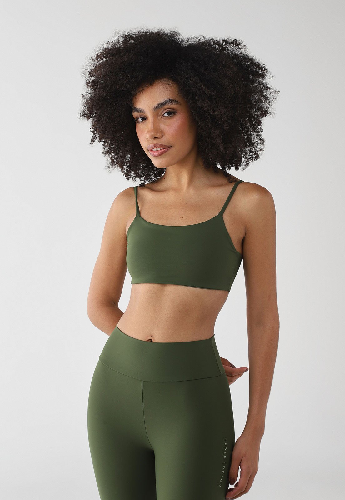 Top Feminino Colcci Sport Alças Finas Verde