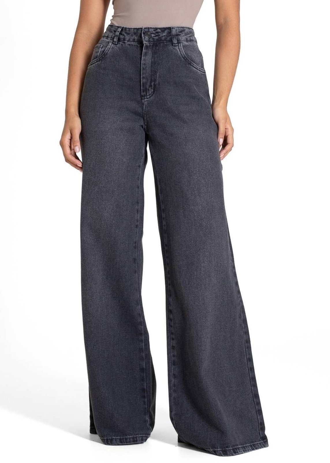 Calça Jeans Sawary Wide Leg - 283327 - Preto - Sawary