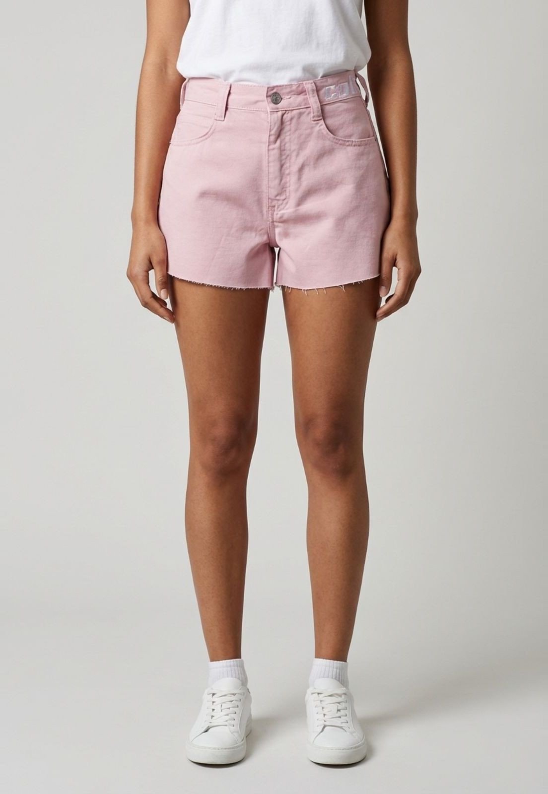 Vista 2 Short Feminino Colcci Barra Desfiada rosa Colcci rosa