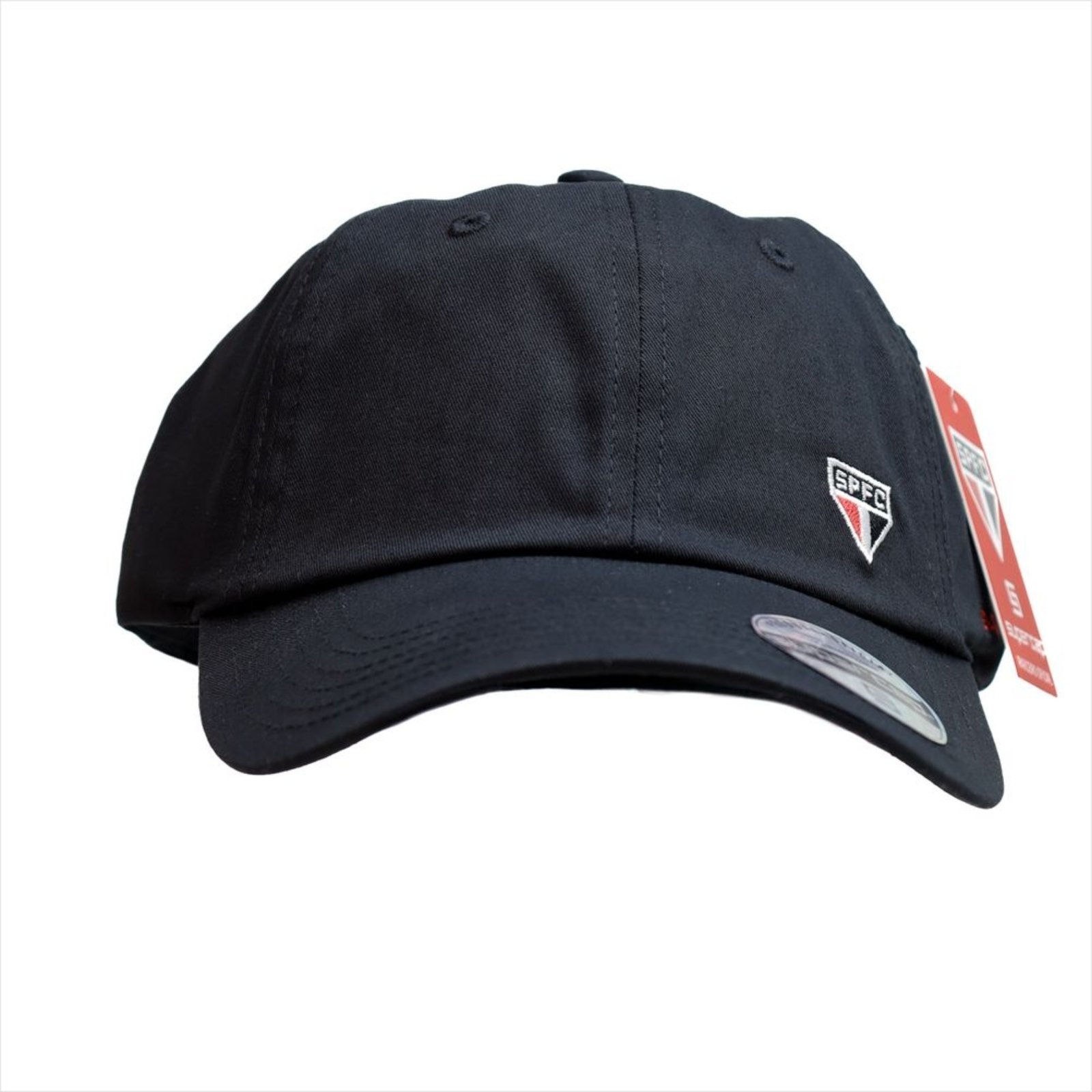 Vista 2 Boné SuperCap São Paulo Bordado Aba Curva Ajustável Supercap preto
