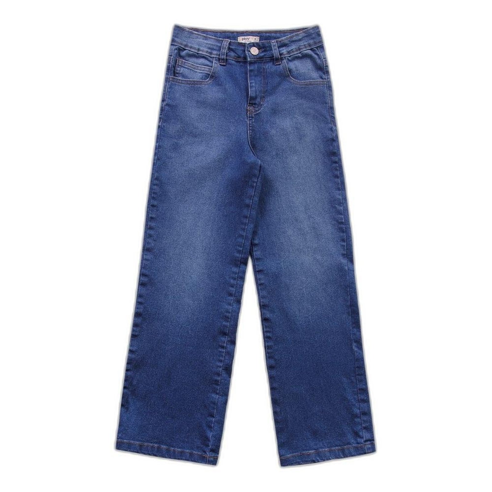 Infantil - Calça Menina Jeans Fakini 10 Azul