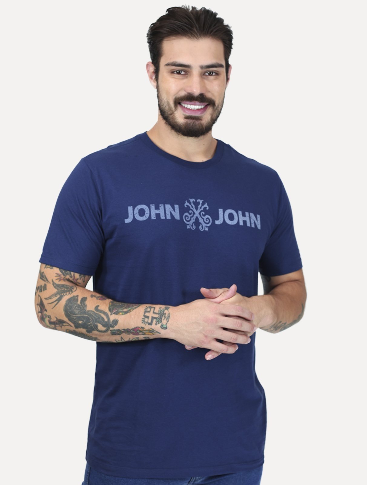 Camiseta John John Masculina Fit Basic Azul Marinho