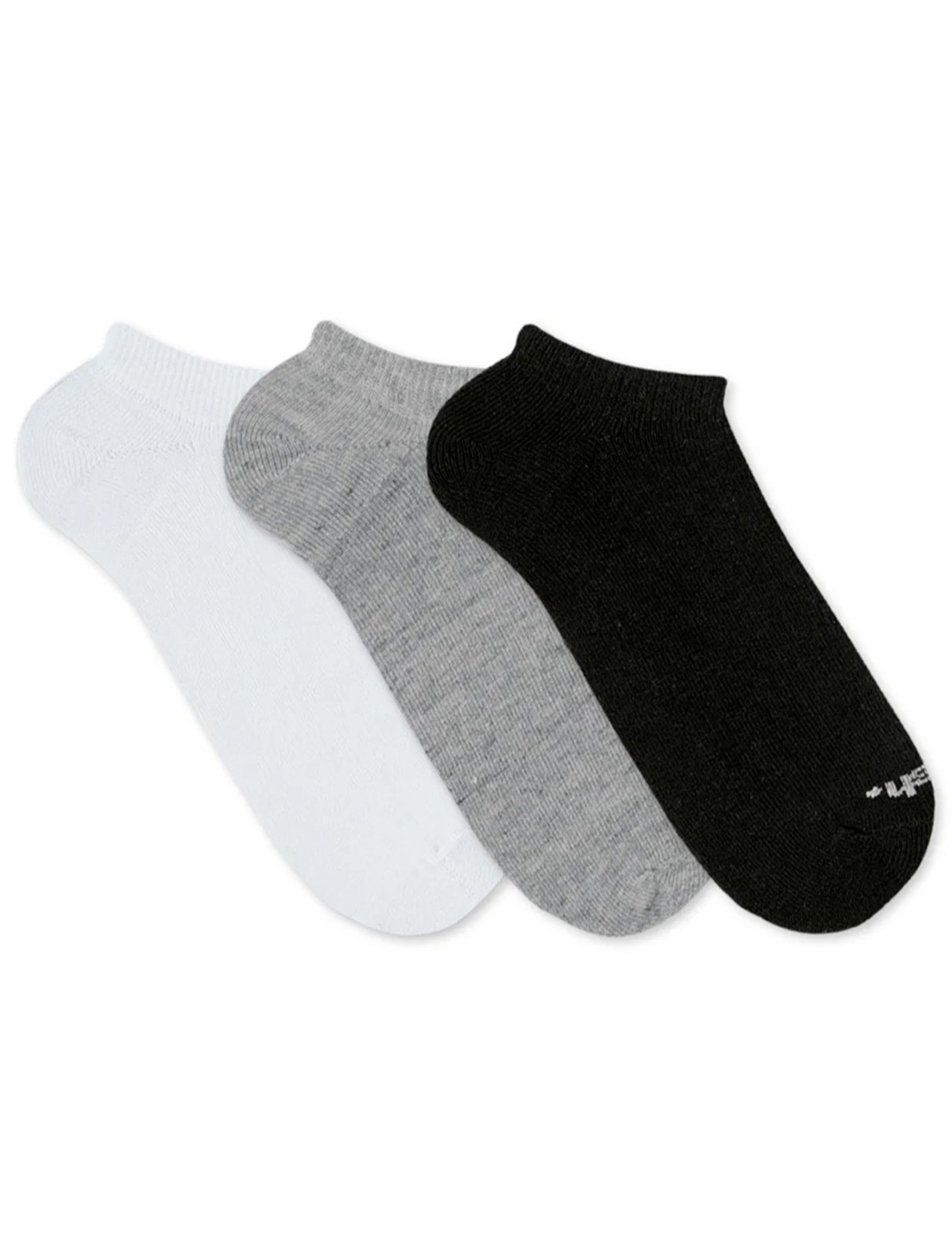 Meia Mash Esportiva Invisível Branca Cinza e Preta Kit 3 Pares