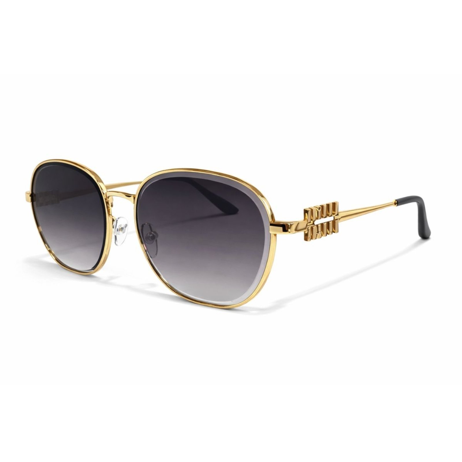 Vista 2 Óculos de Sol Feminino Luxo Armação Metal Detalhe Miumiu FMF dourado