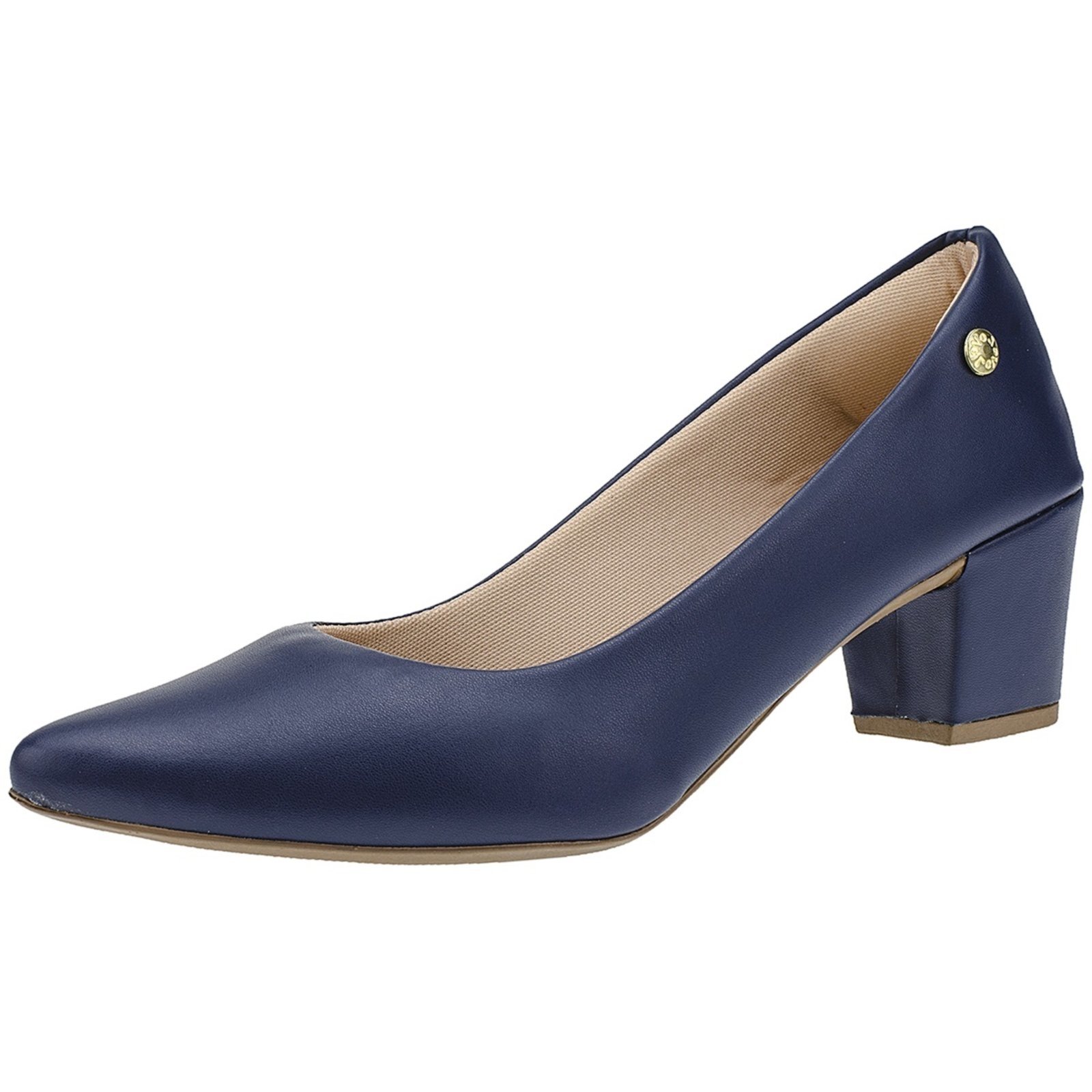 Vista 2 Sapato Scarpin Feminino Salto Quadrado Scarpin Bico Fino Scarpin Noiva Angipé preto Angipé preto
