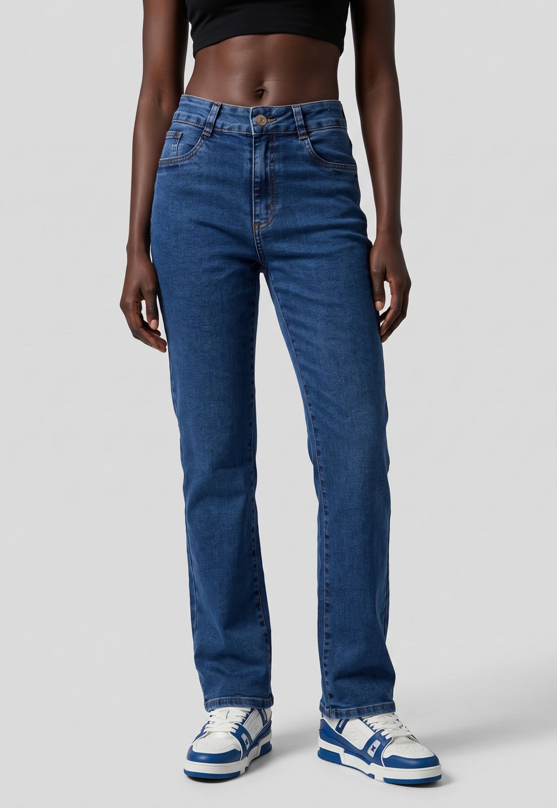 Calça Jeans Sawary Reta Azul