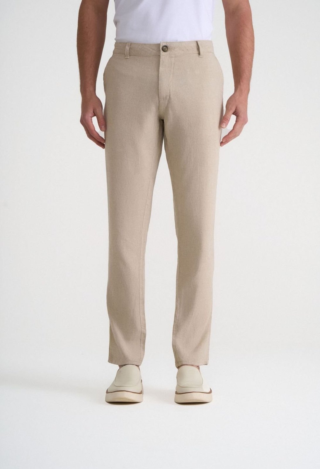 Calca Docthos Slim Linho Misto Calca Docthos Slim Linho Misto 010 Natural 42
