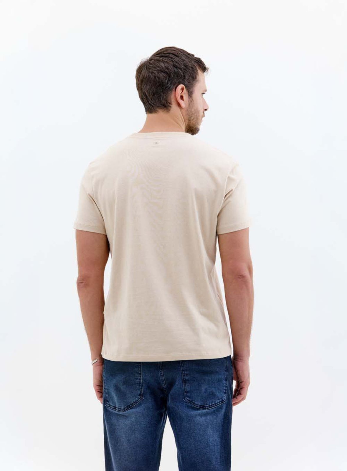 Vista 3 Camiseta New Industry Triton Daisy bege Triton bege