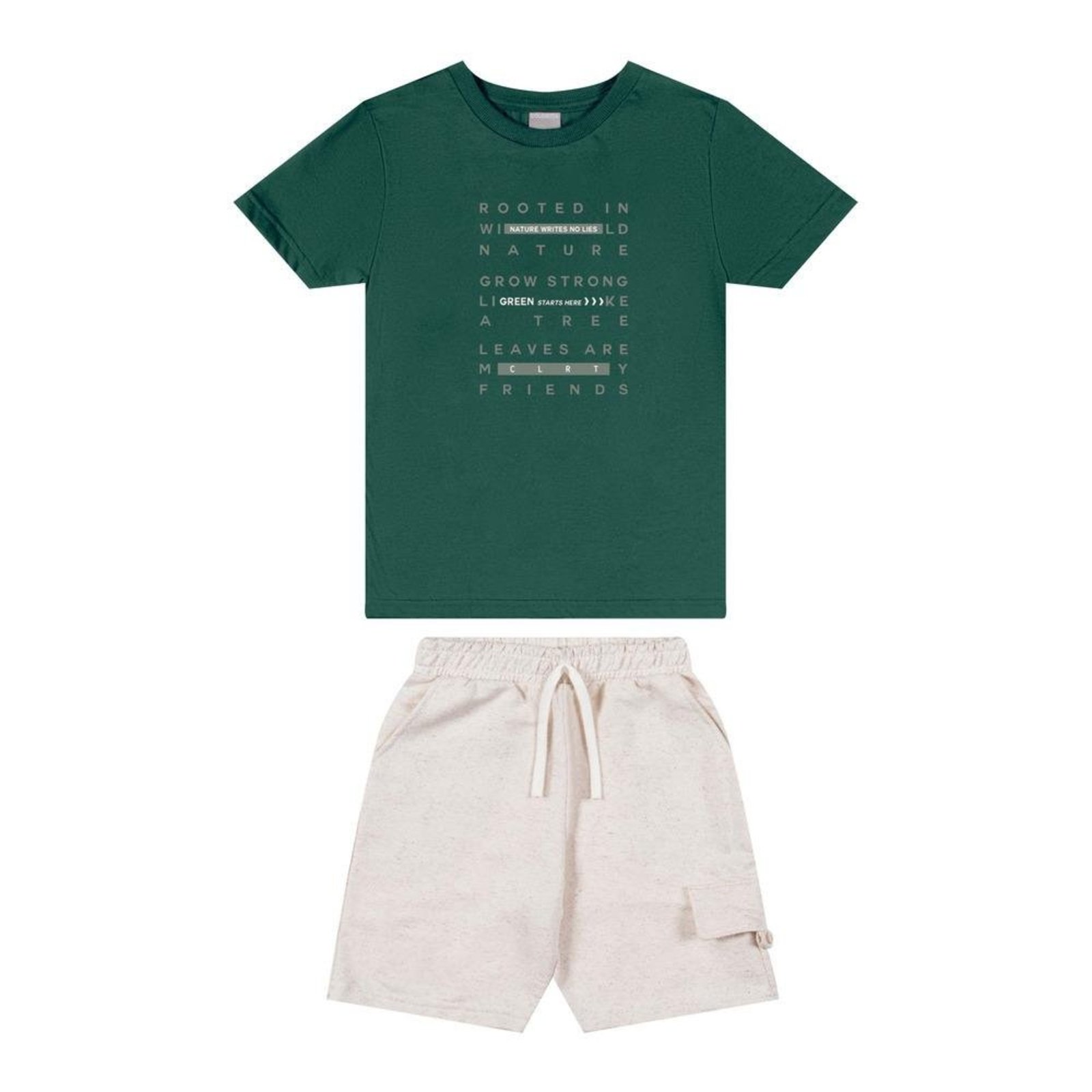 Infantil - Conjunto Menino Verde Shorts Colorittá 10 Verde