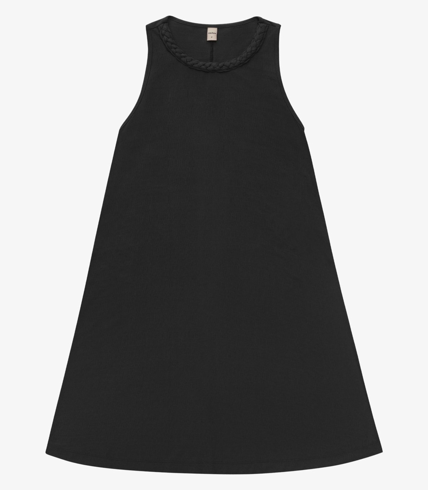 Infantil - Vestido Curto Visco Maquinetada Feminino Rovitex Preto