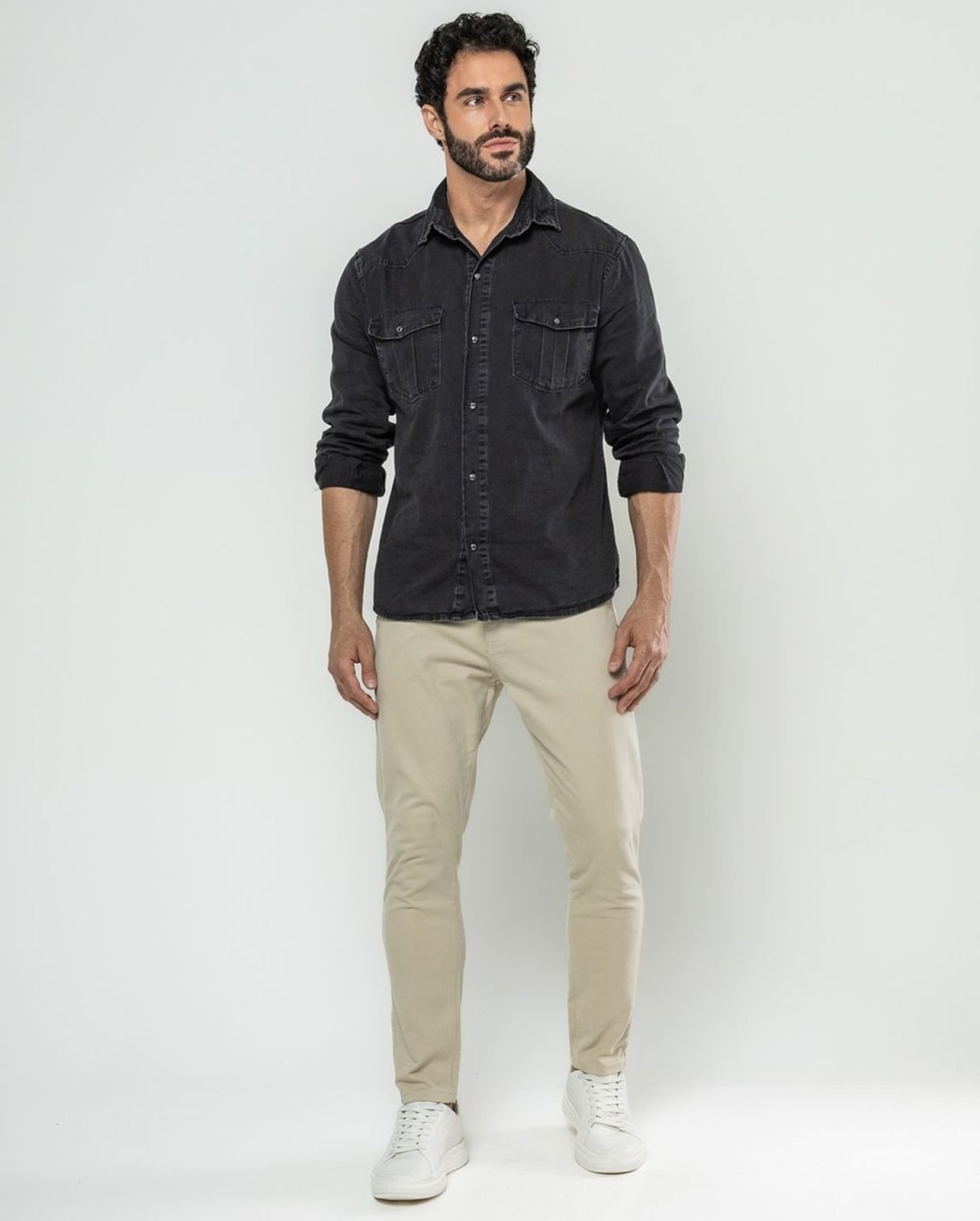 Calça Masculina Chino Cano Curto 11001 Areia Consciência