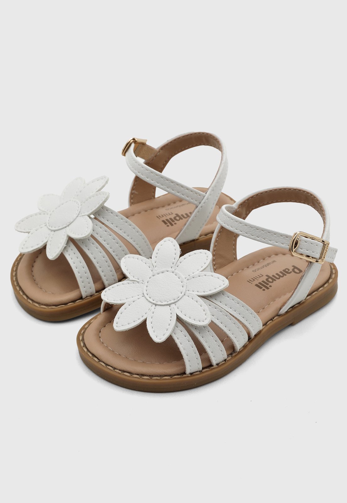 Infantil - Sandália Pampili Maite Flor Branca