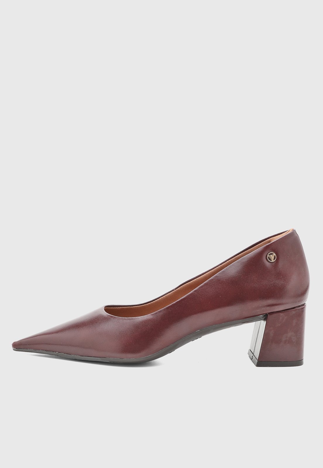 Scarpin Feminino VIA UNO Salto Médio Bico Fino Vinho