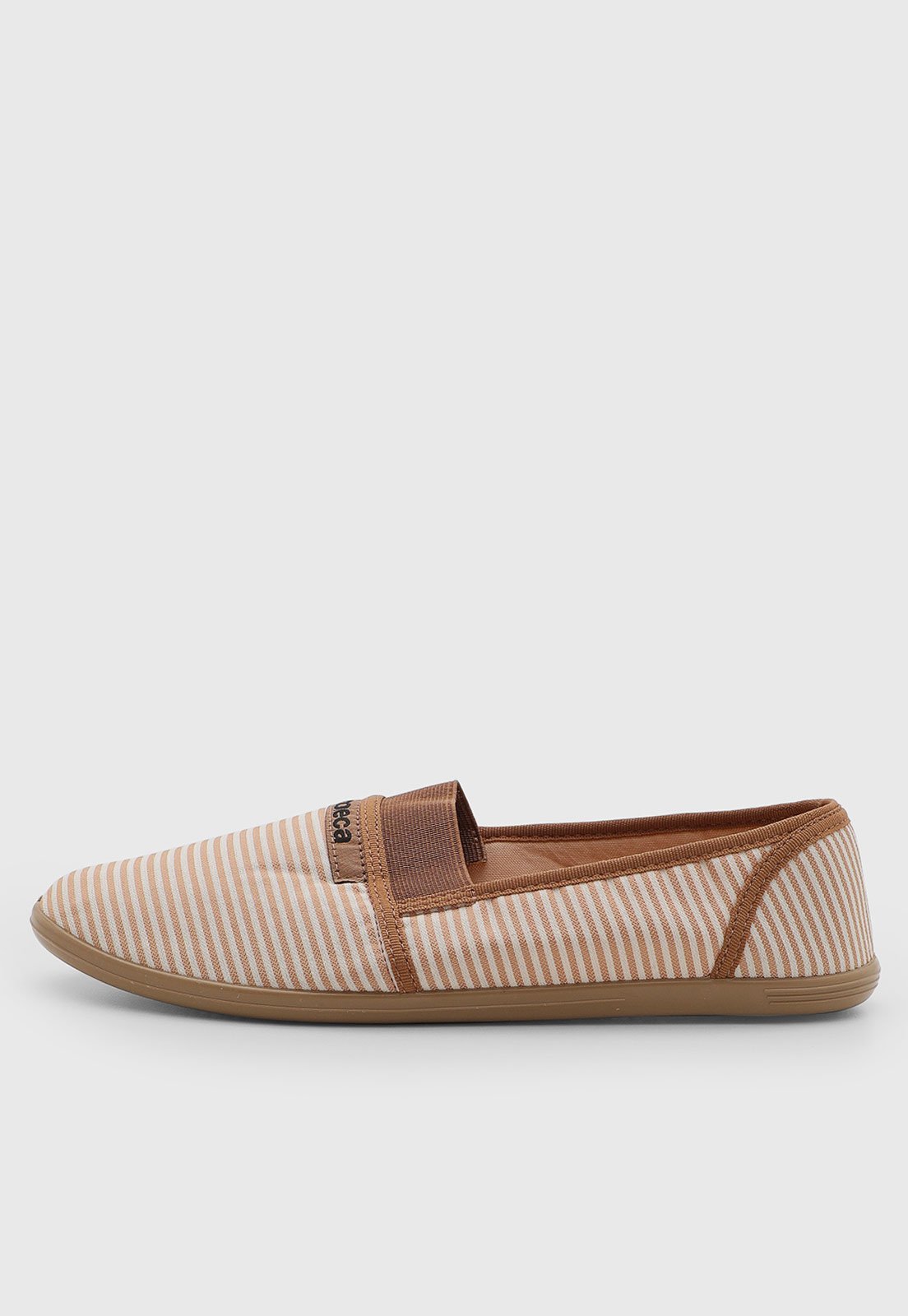 Sapatilha Feminina Moleca Listrada Caramelo