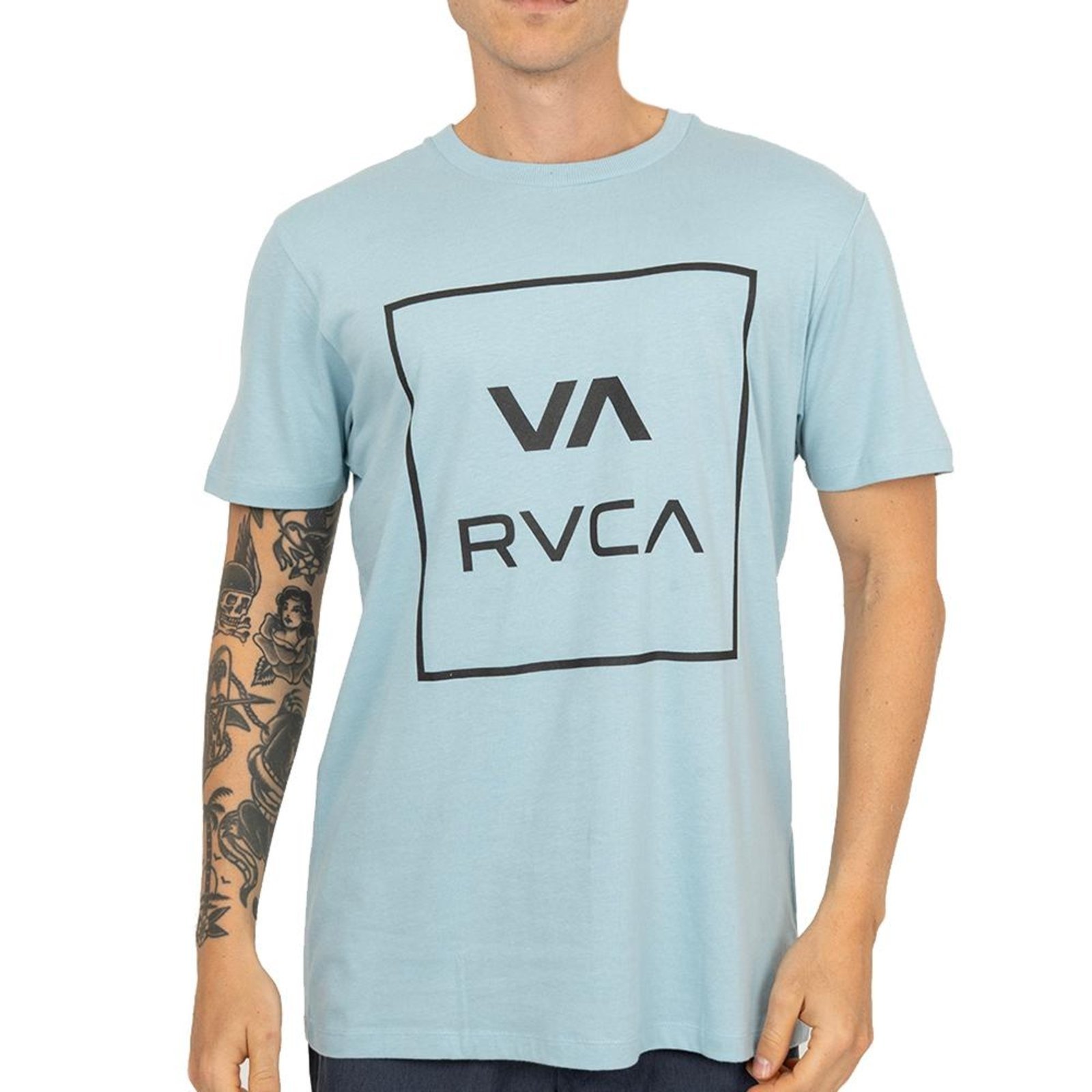 Vista 2 Camiseta RVCA VA All The Way SM26 Masculina Claro azul RVCA azul