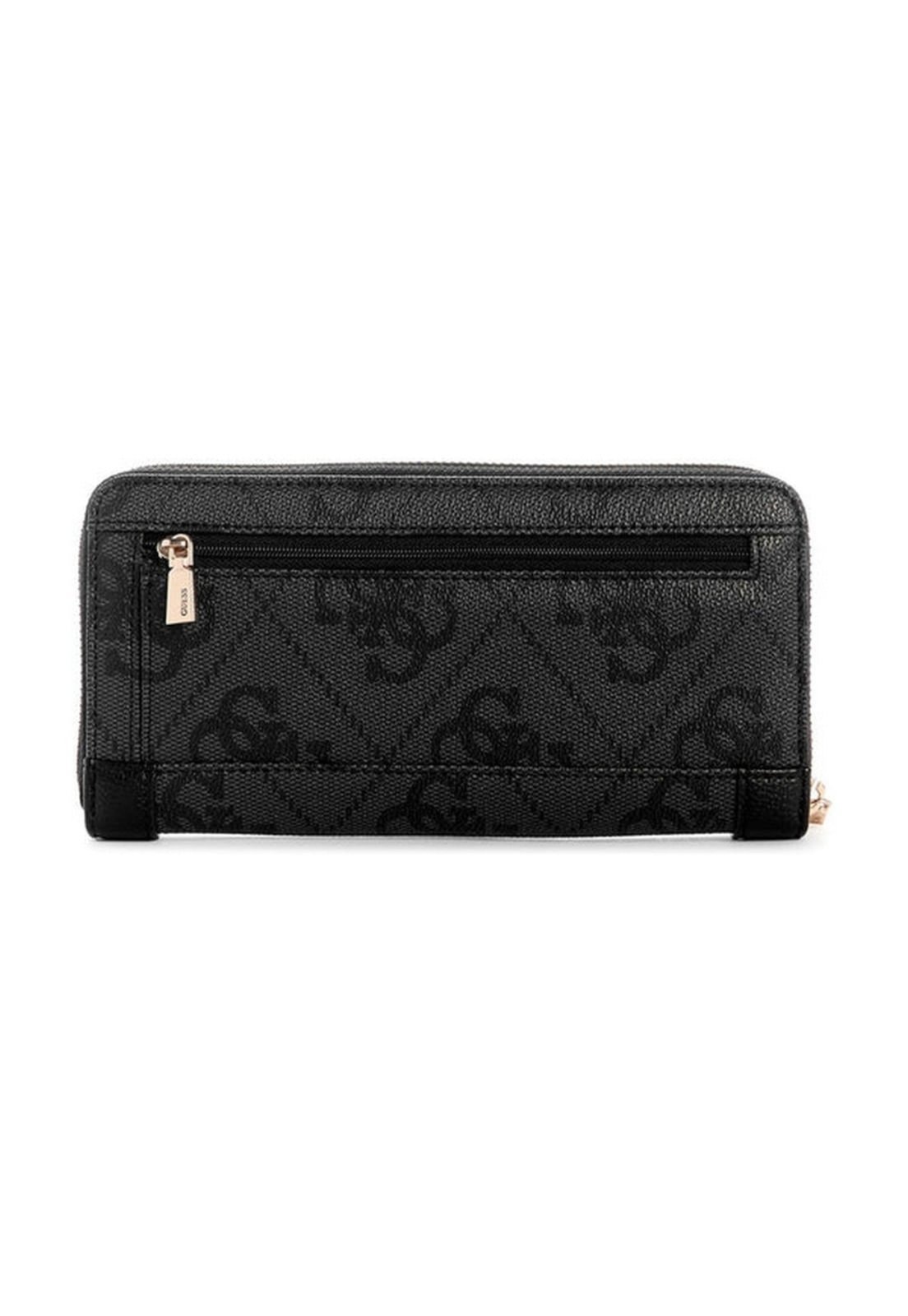 Vista 3 Carteira Guess Karnilla Logo Lrg Zip Guess preto
