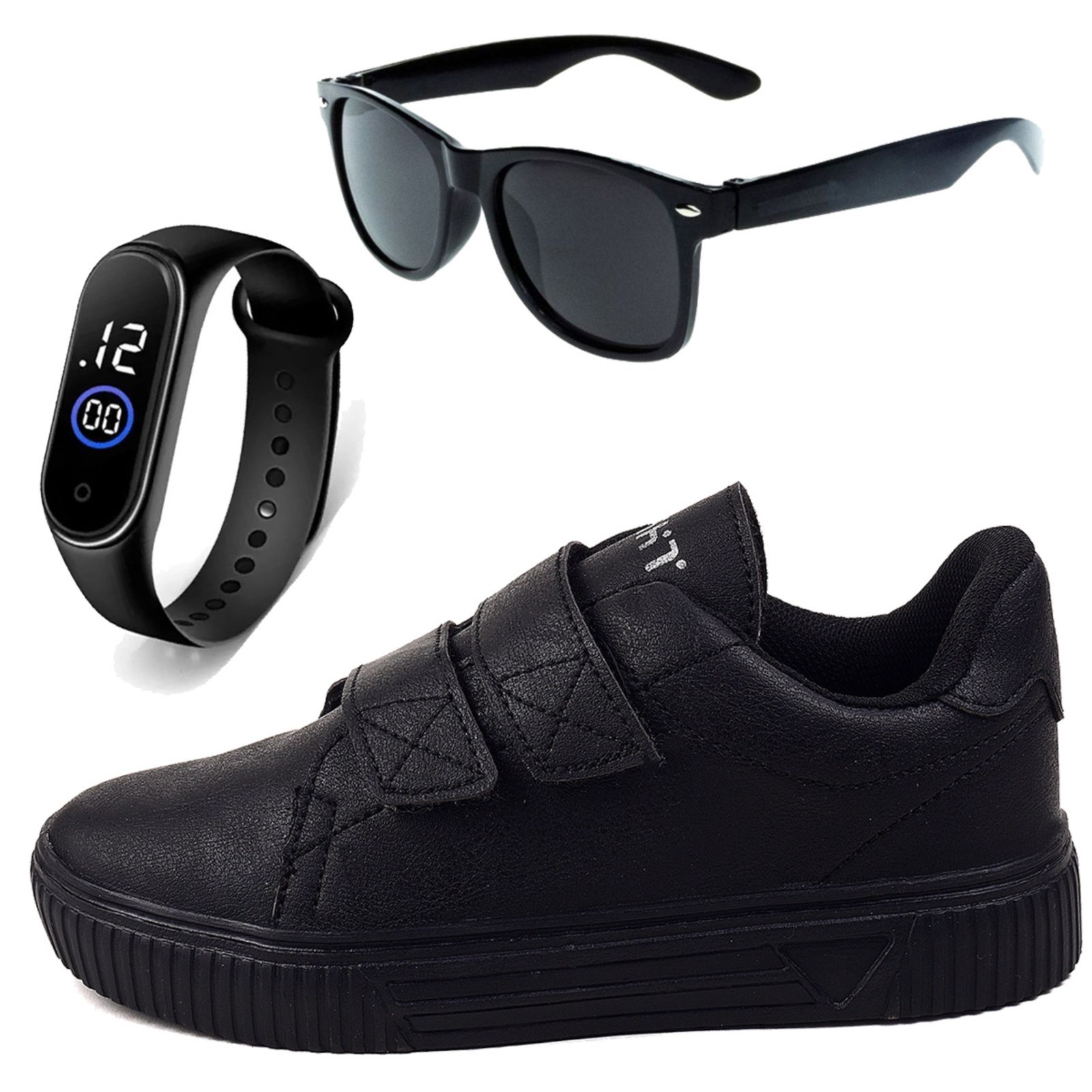 Infantil – Tênis Masculino Casual Sapatênis + Óculos e Relógio