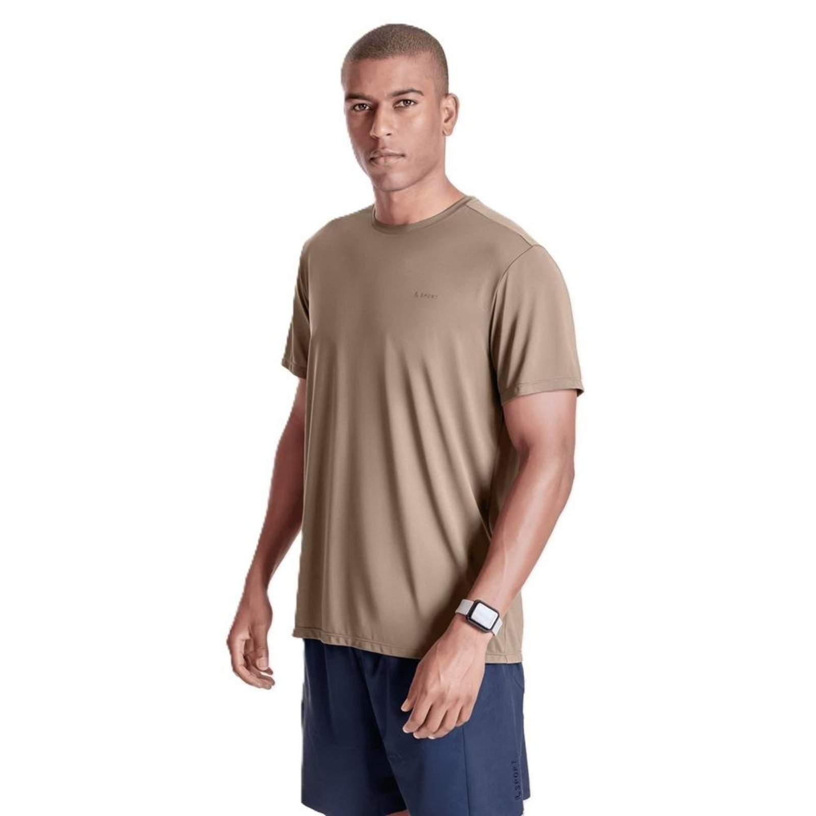 Camiseta Masculina Dry Lupo 77053 Marrom EG
