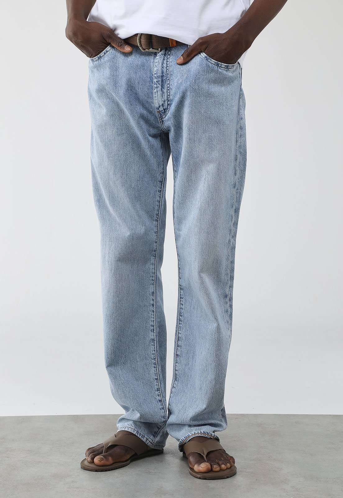 Calça Jeans Levi's 555 Relaxed Straight Azul Claro