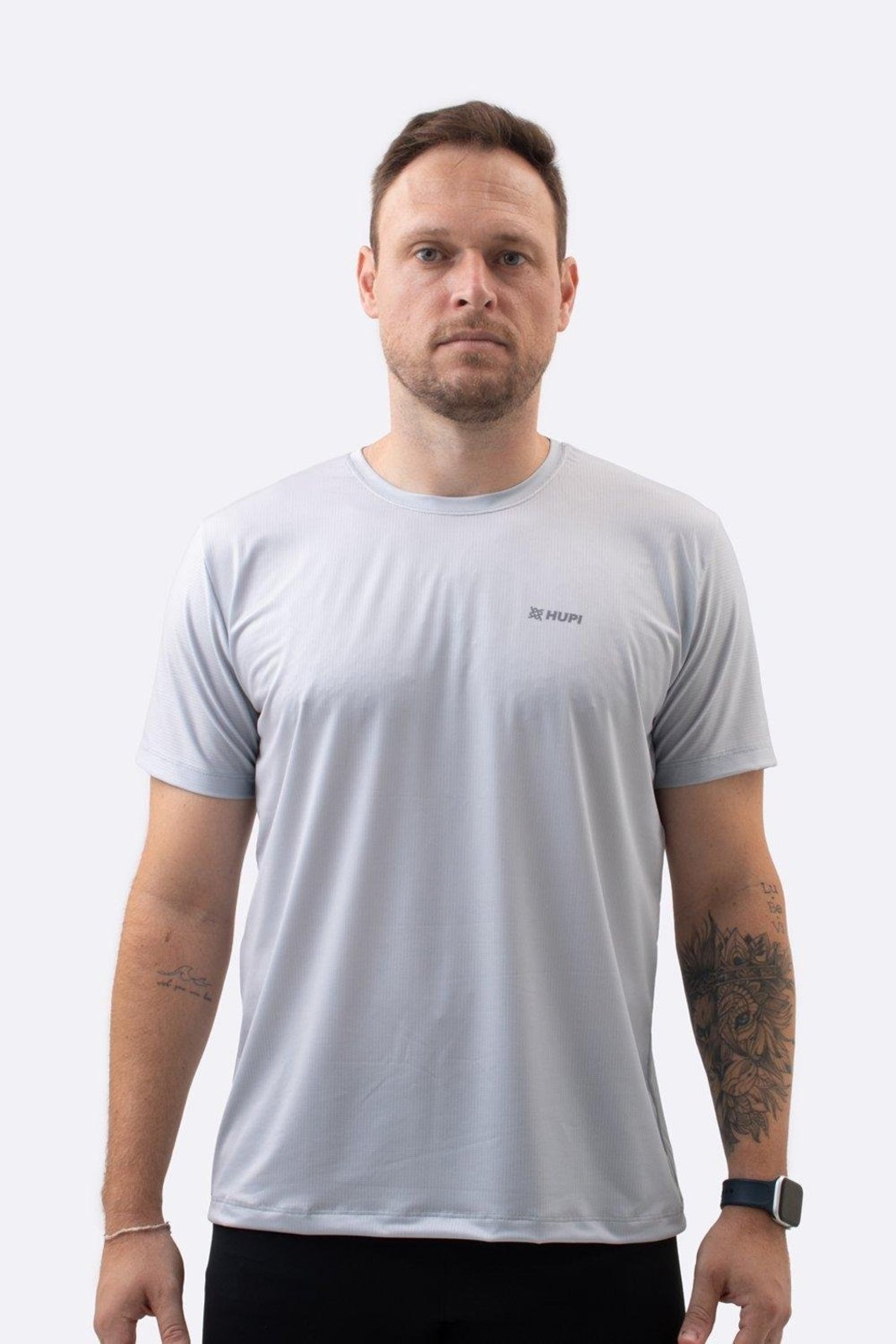 Camiseta Dry Fit HUPI Smart Cinza Masculina Cinza