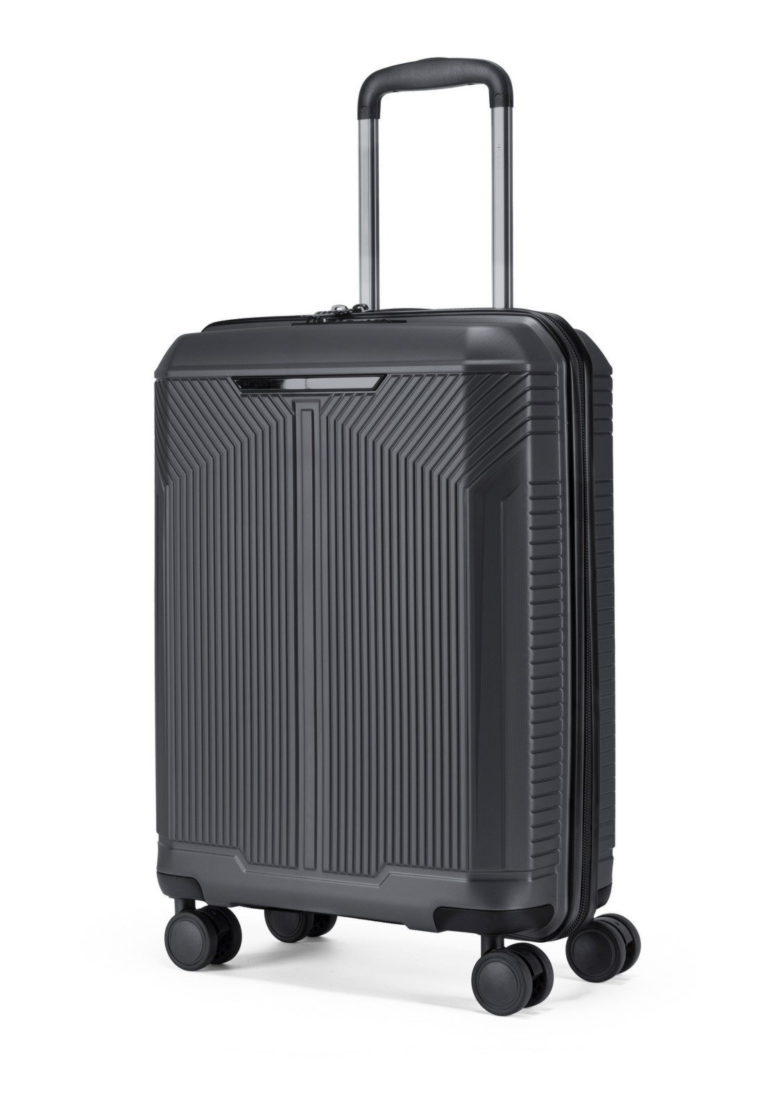 Mala De Viagem P Bordo Primicia Cinza Escuro Cadeado Senha TSA Anac ABS Resistente Bagagem