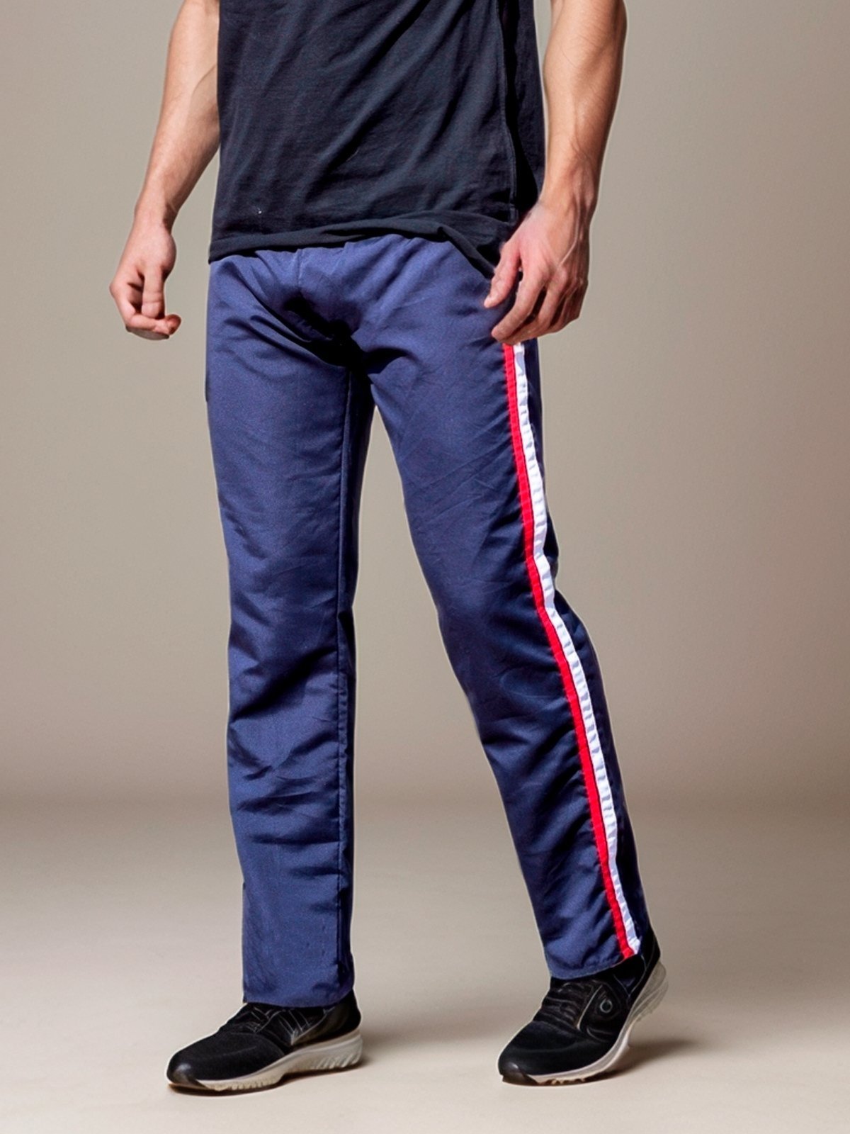 Calça Masculina Fren’ts Tactel Basica Com Listra Lateral Esporte Treino Confortável