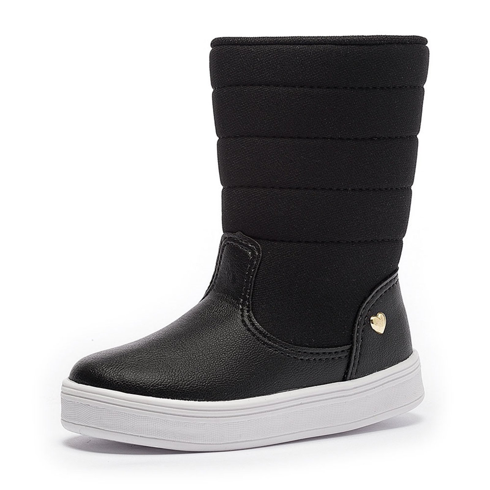 Infantil - Bota Tênis Feminina Tininha Menina Bordado Preto