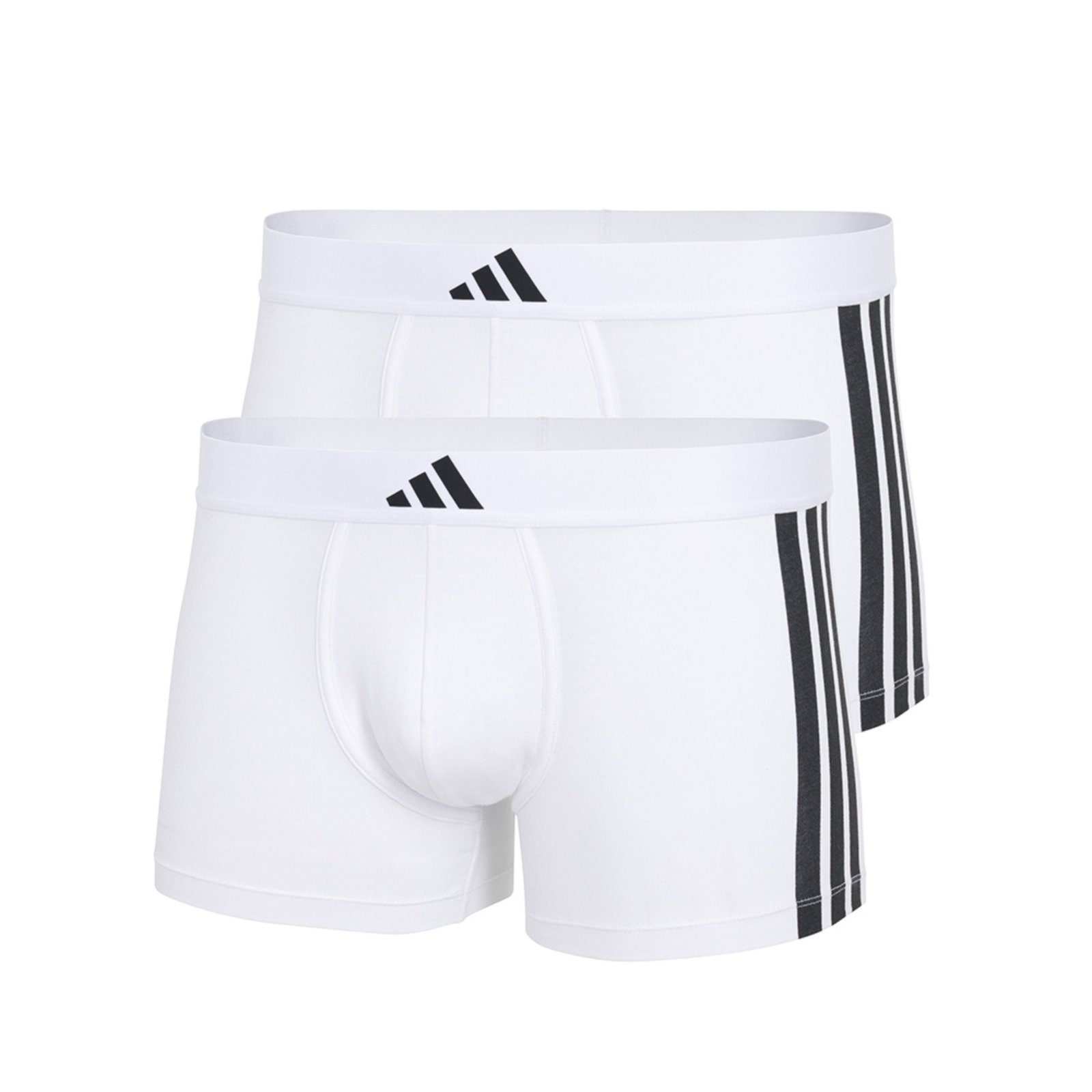 Kit com 2 Cuecas Boxer Baixa adidas Underwear Branco