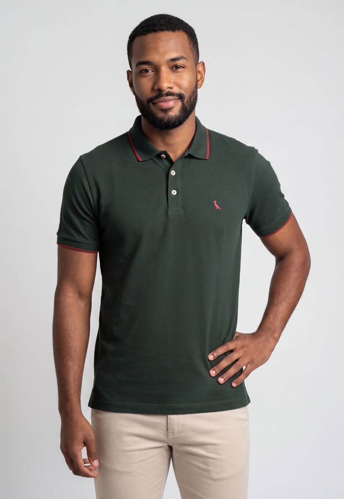 Camisa Polo Masculina Reserva Gola Clássica Verde Escuro
