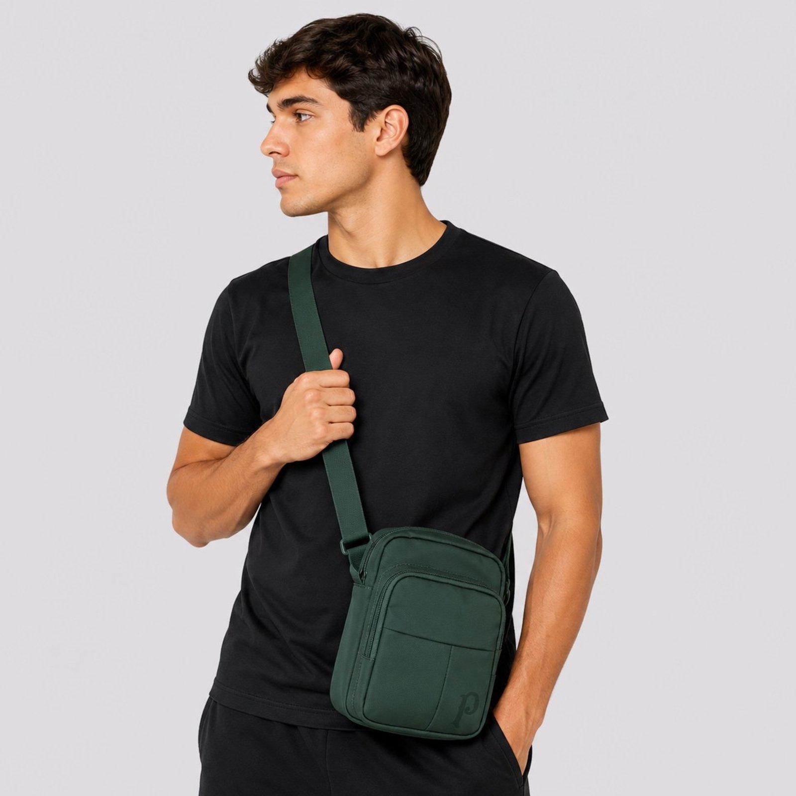 Infantil - Bolsa Transversal Palmeiras Cross Hydroblock Verde Escuro