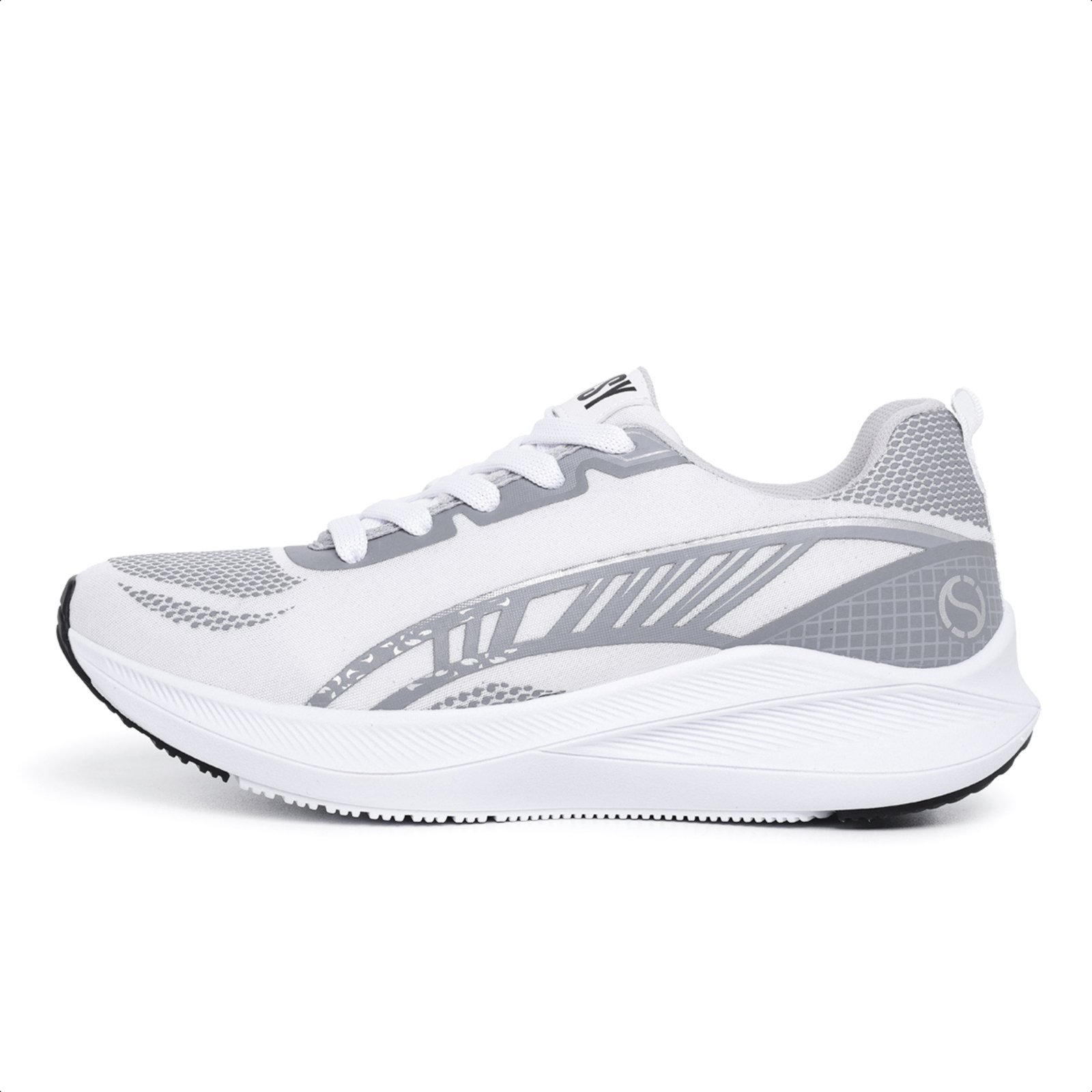 Tênis Masculino Esportivo Izabella Helena Treino Academia Caminhada Fitness Leve Confortável Branco